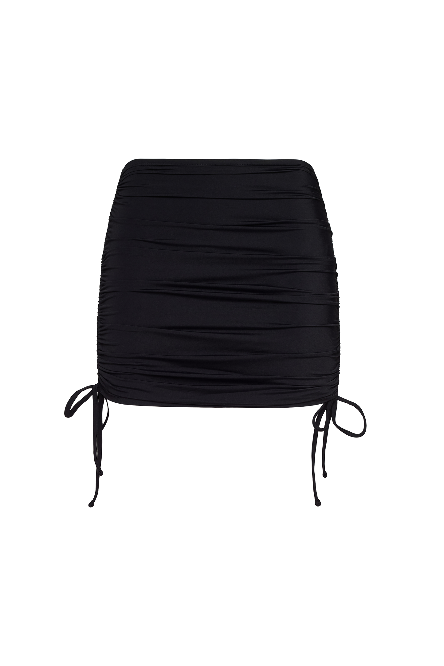 Ruched Swim Skirt | Black
