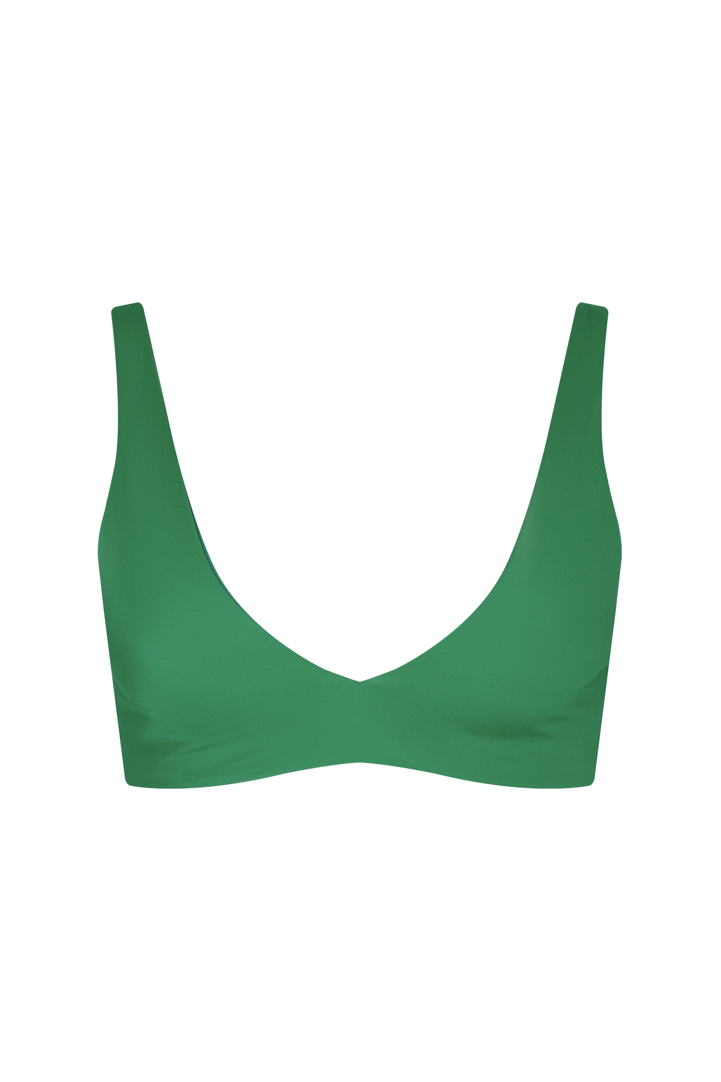 Plunge Bikini Top | Smooth Emerald