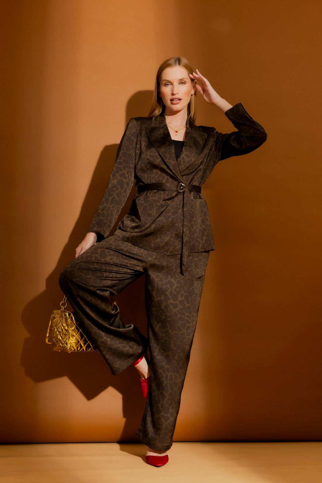 Brown Animal Pull On Pant Brown Animal