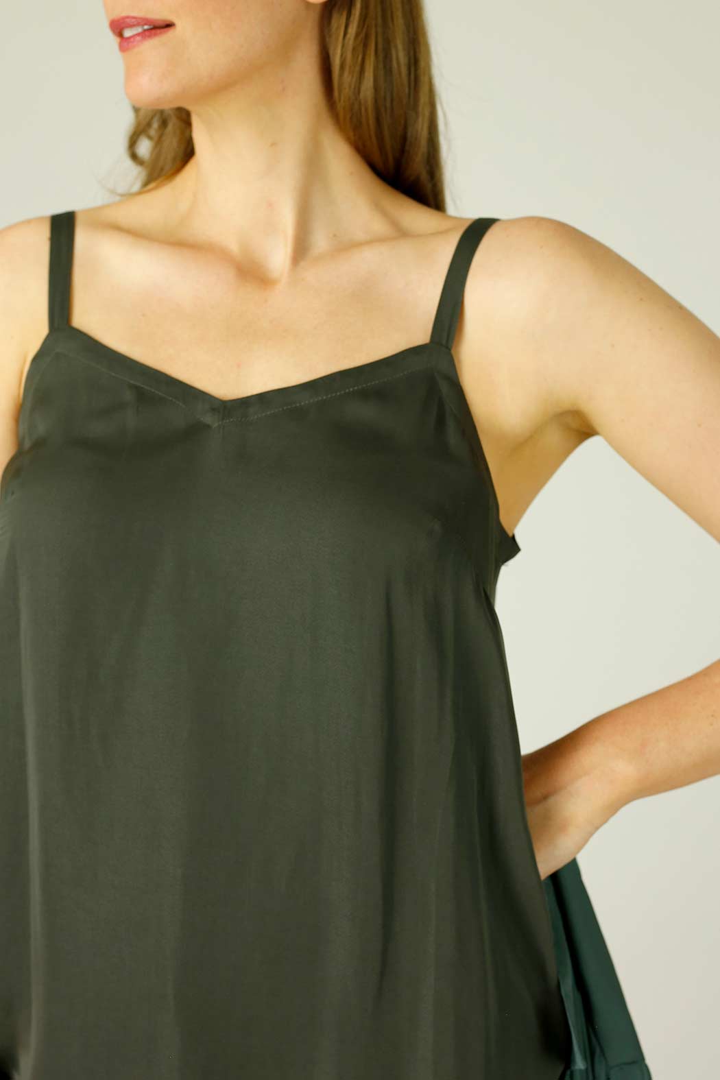 Burnt Moss Seta Layering Cami - SALE