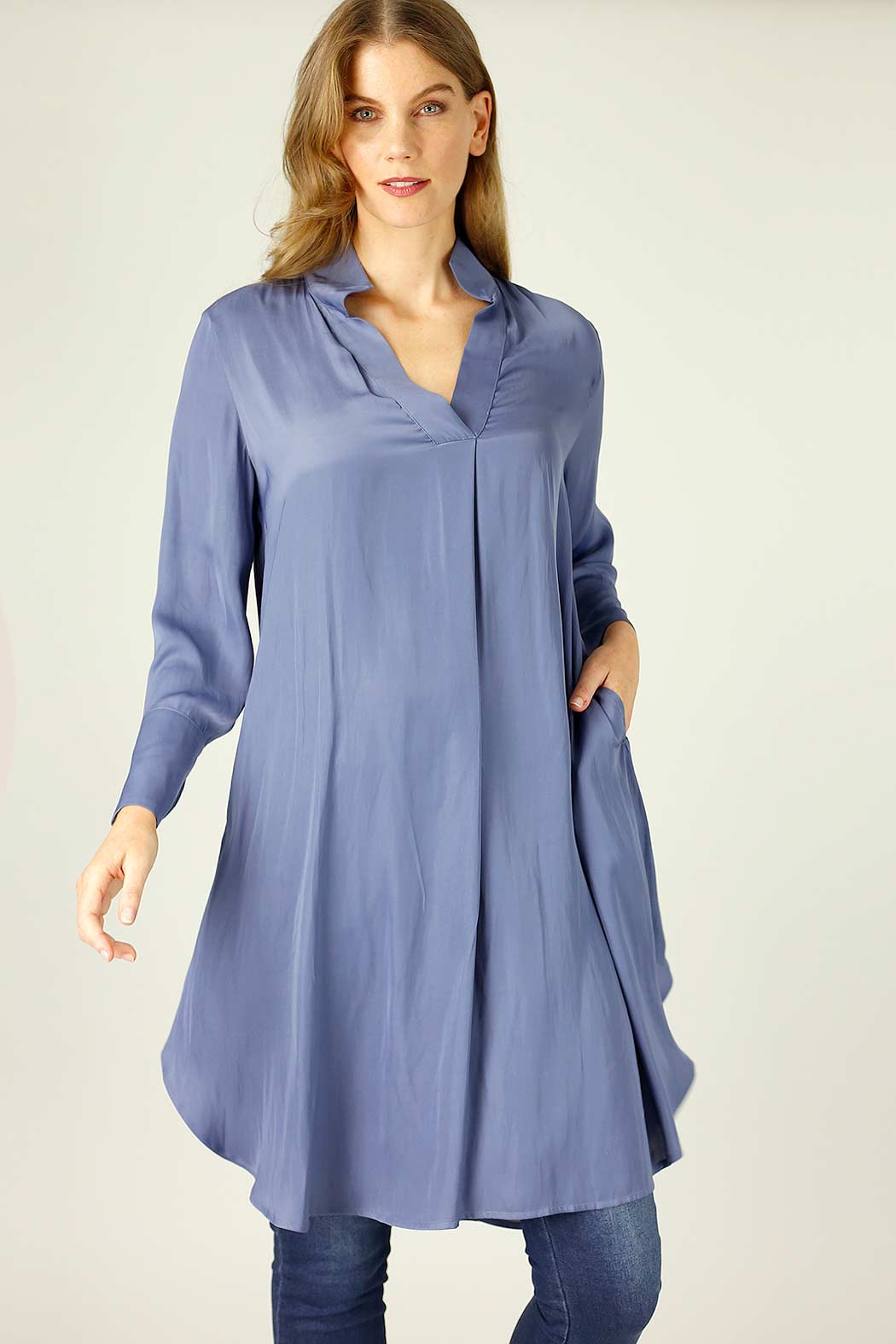 Chambray Seta Oversized Blogger Shirt - SALE