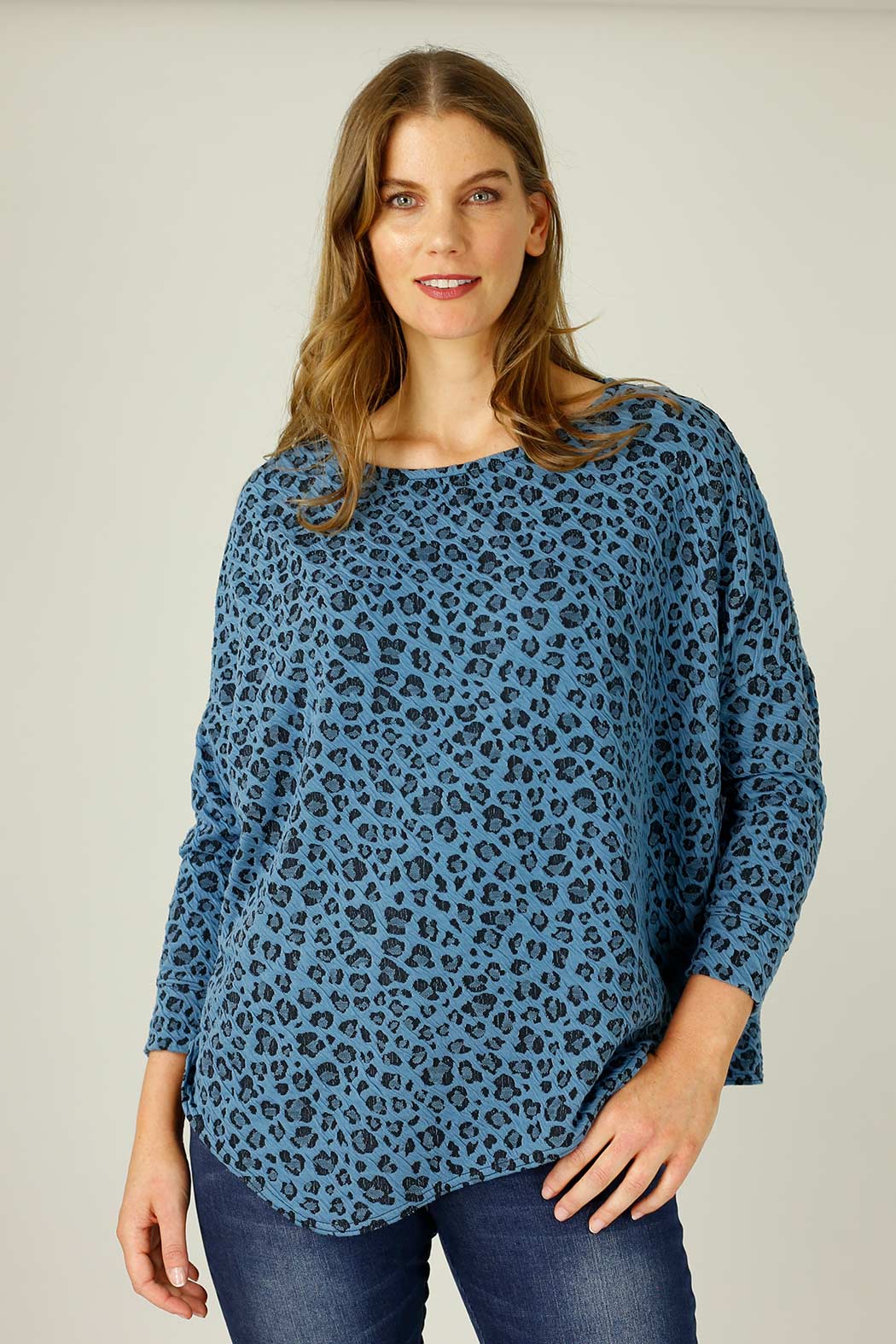 Blue Animal Jacquard Overtop - SALE