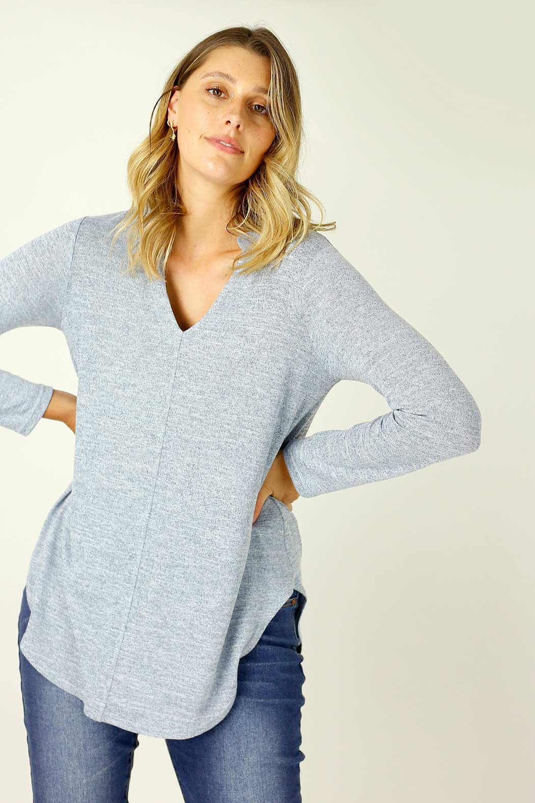 Blue Knit Romi Top - SALE