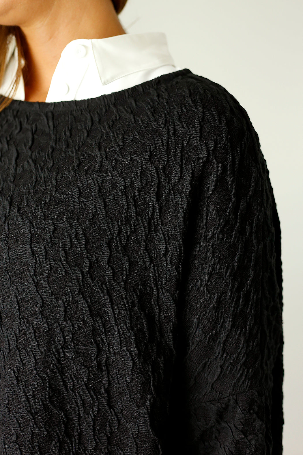 Black Animal Jacquard Overtop
