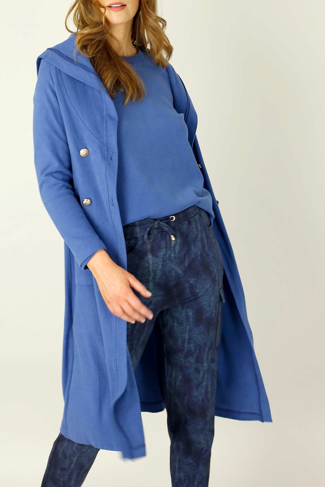 Blue Lounge Hood Coatigan - SALE