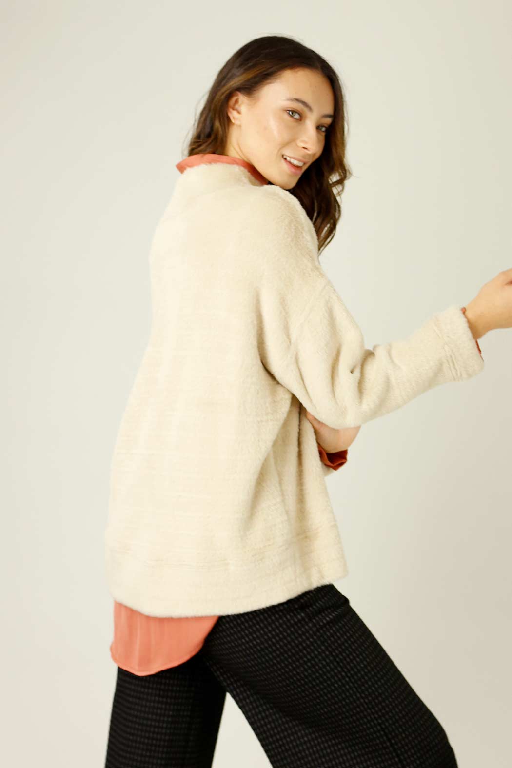 Beige Faux Fur Valentina Jumper - FINAL SALE
