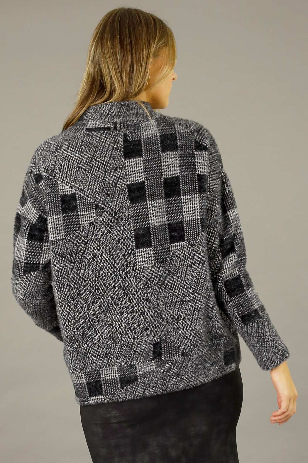 Charcoal Faux Fur Valentina Jumper