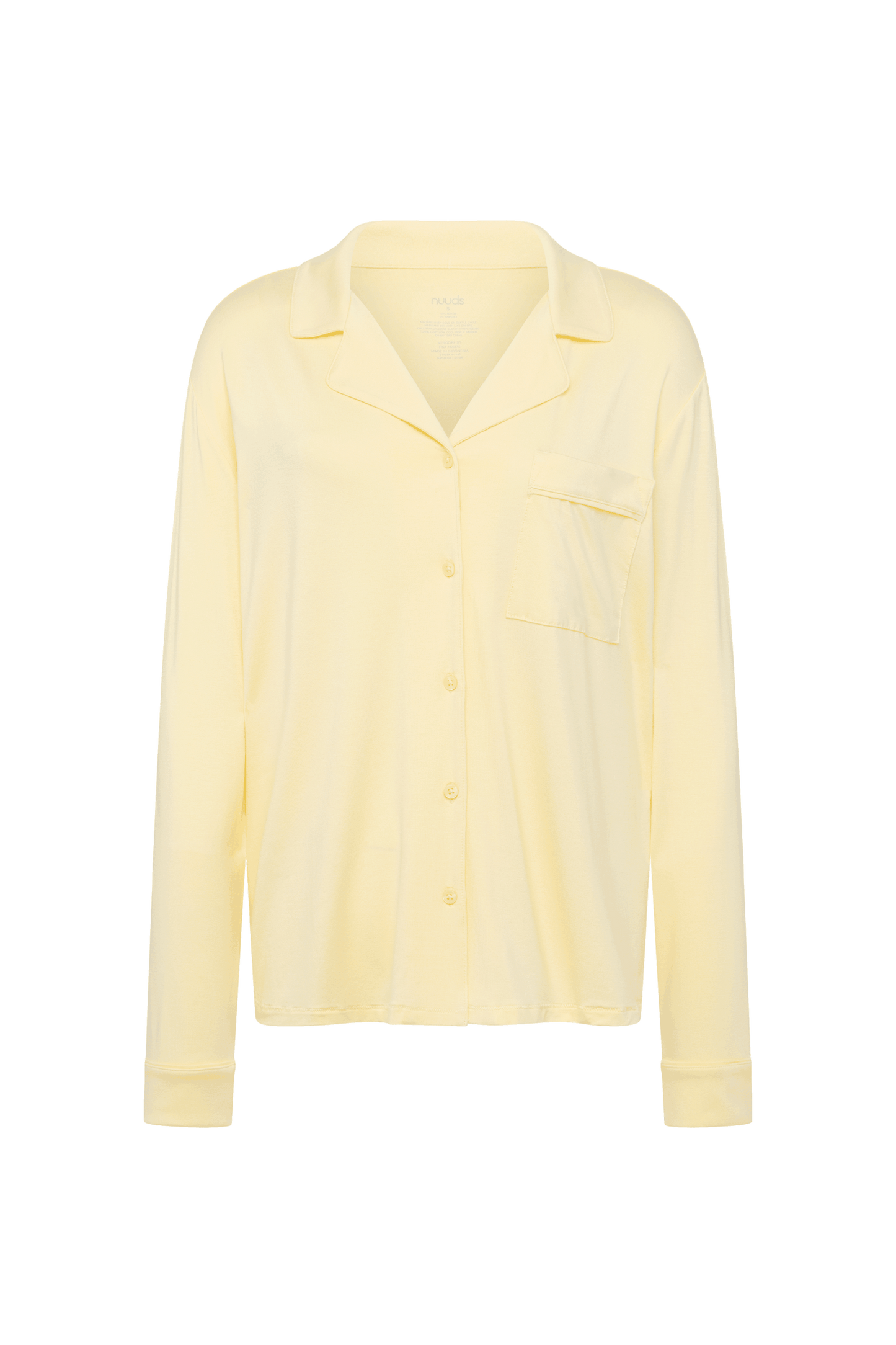 Long Sleeve Button-Up Pajama Shirt | Lemon