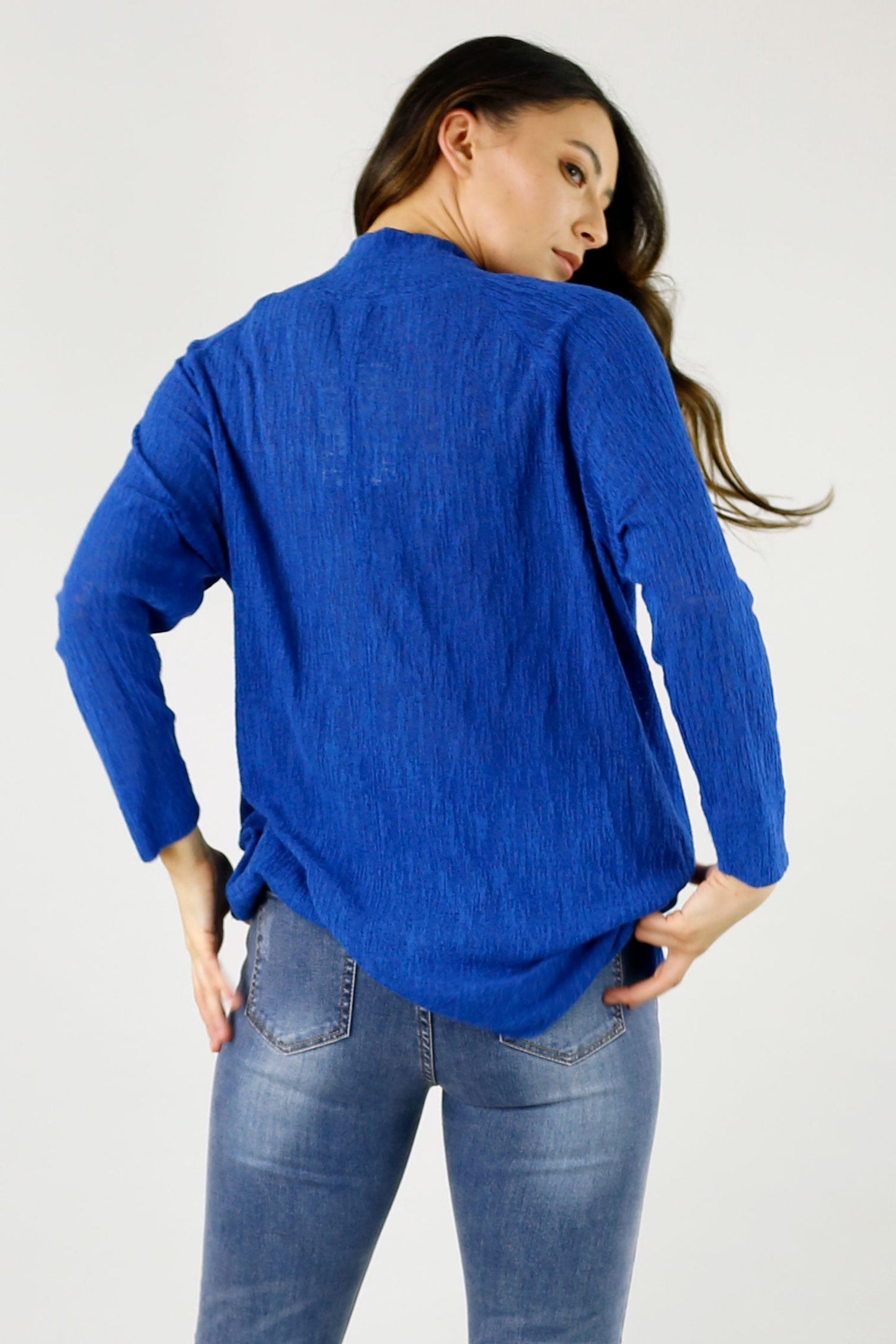 Blue Cable Raglan Tunic - FINAL SALE