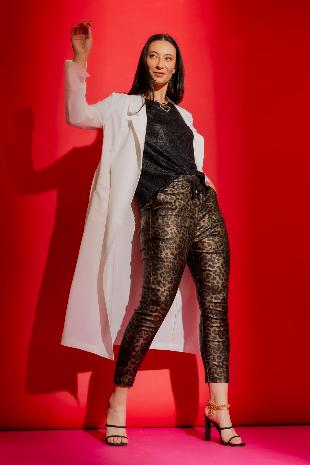 Brown Animal Drawstring Cargo Pant Brown Animal