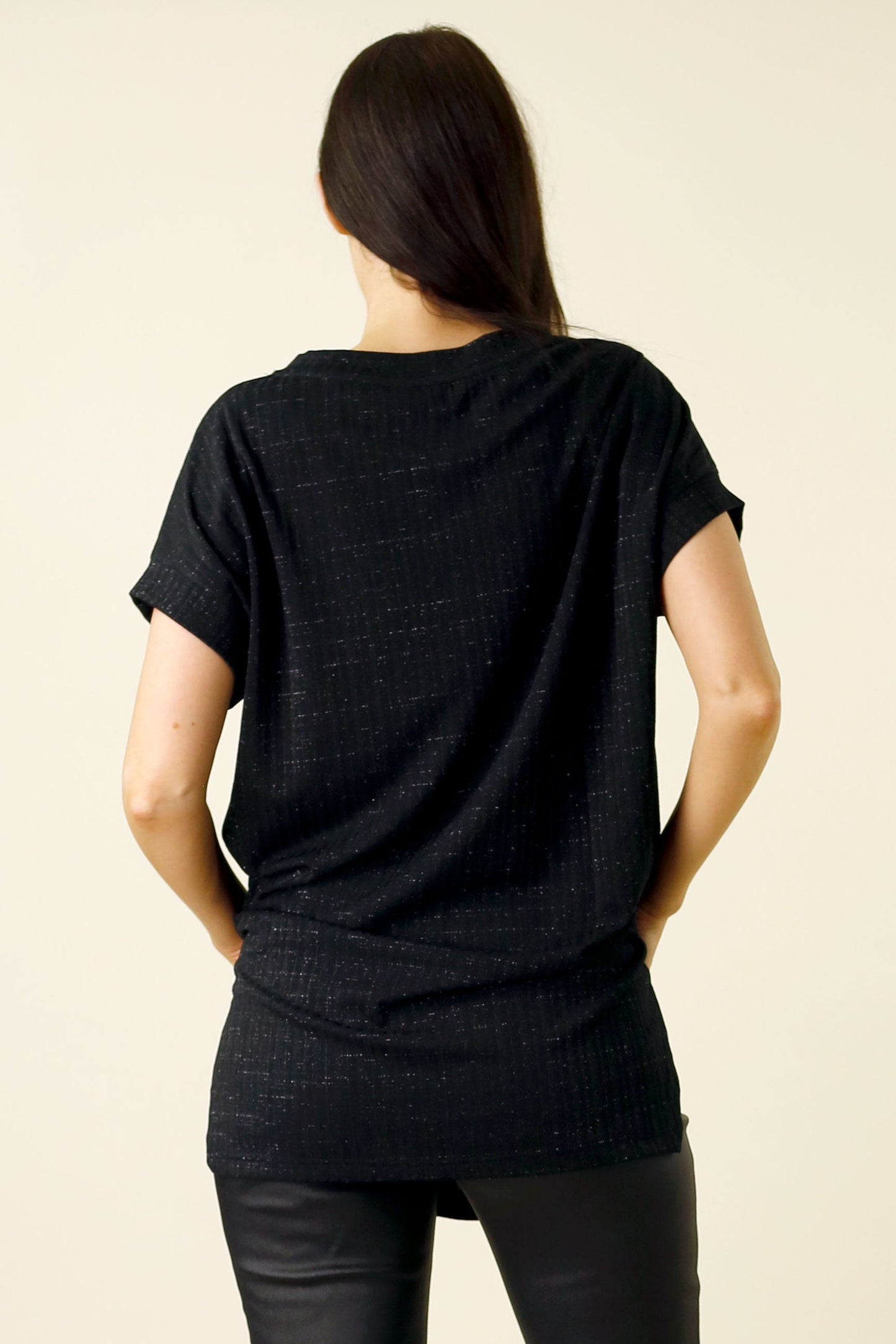 Black Lurex Twinkle Vest - SALE