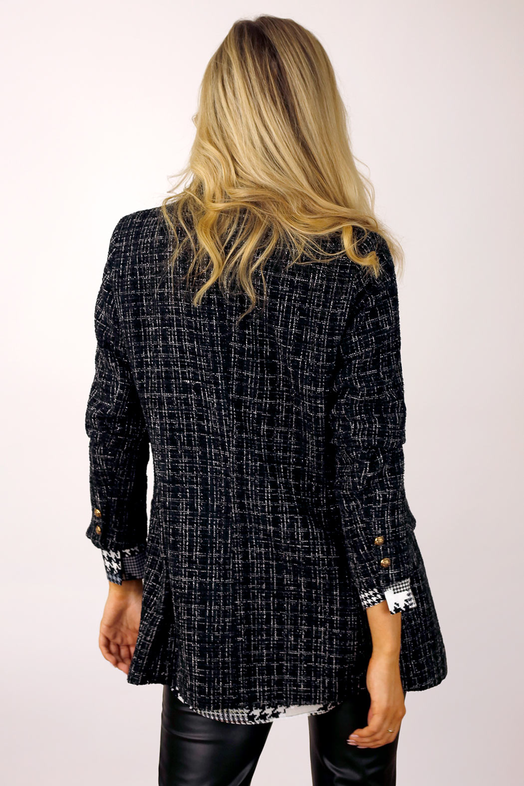 Black Textured Blazer - SALE