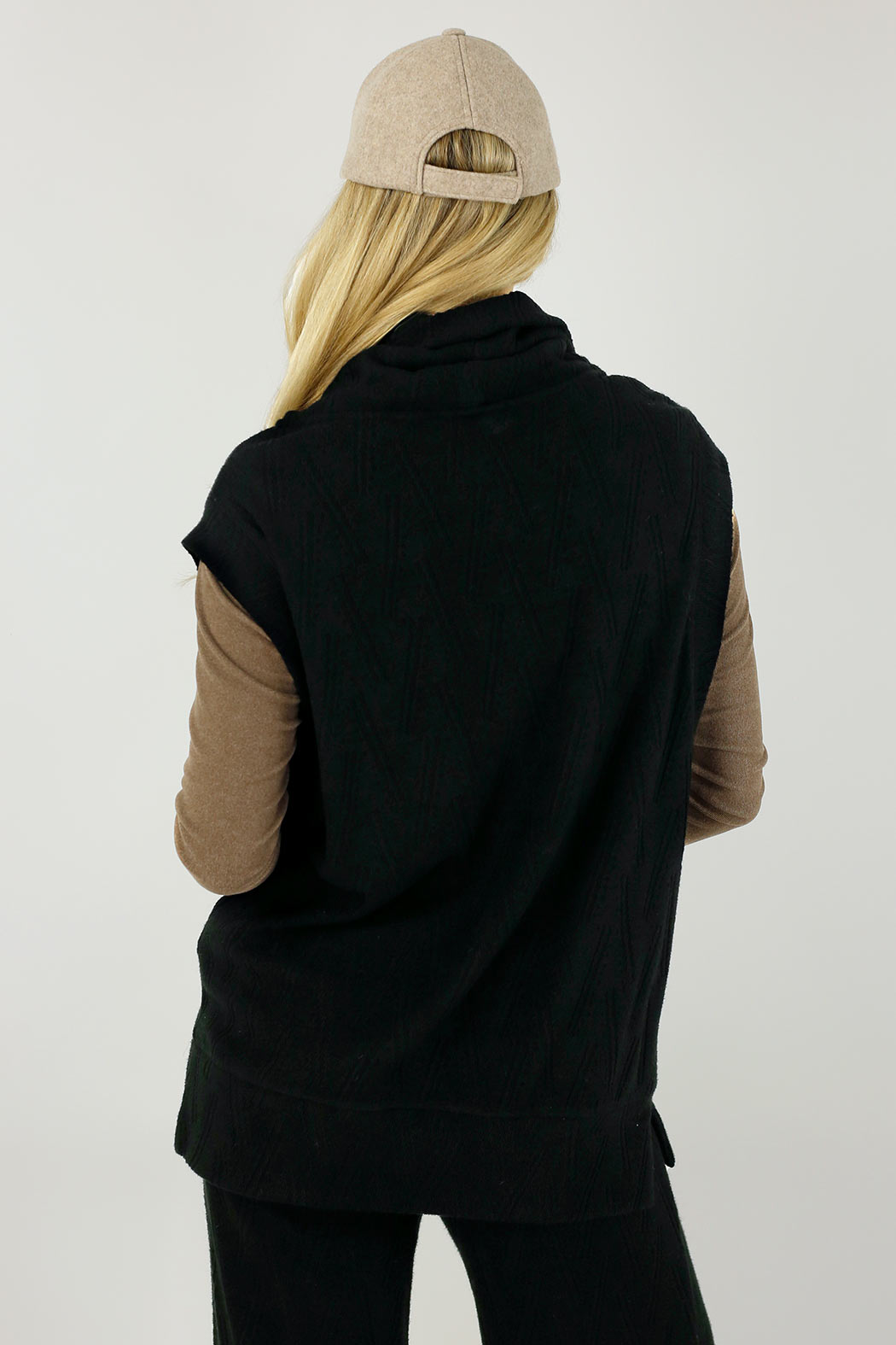 Black Cosy Cowl Vest - FINAL SALE