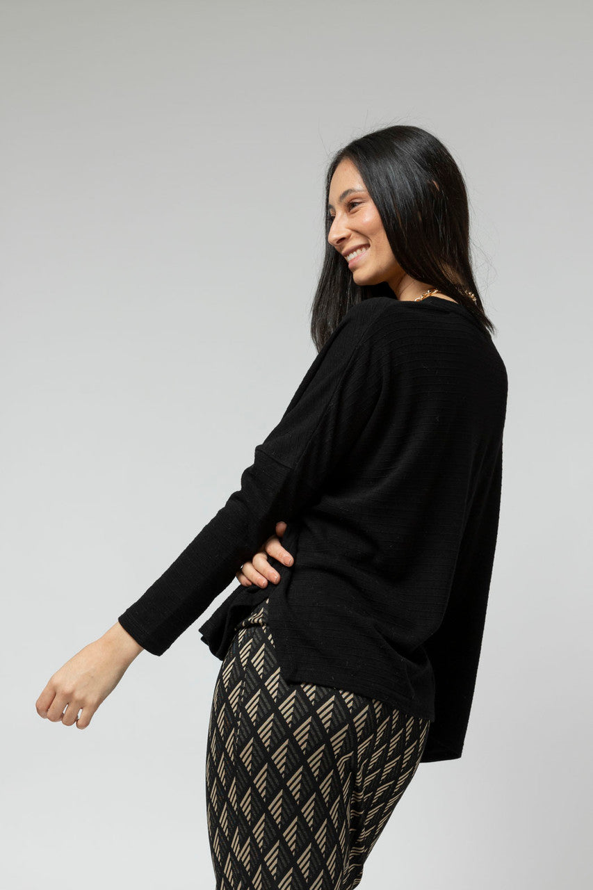 Black Ava Crew Neck Jumper