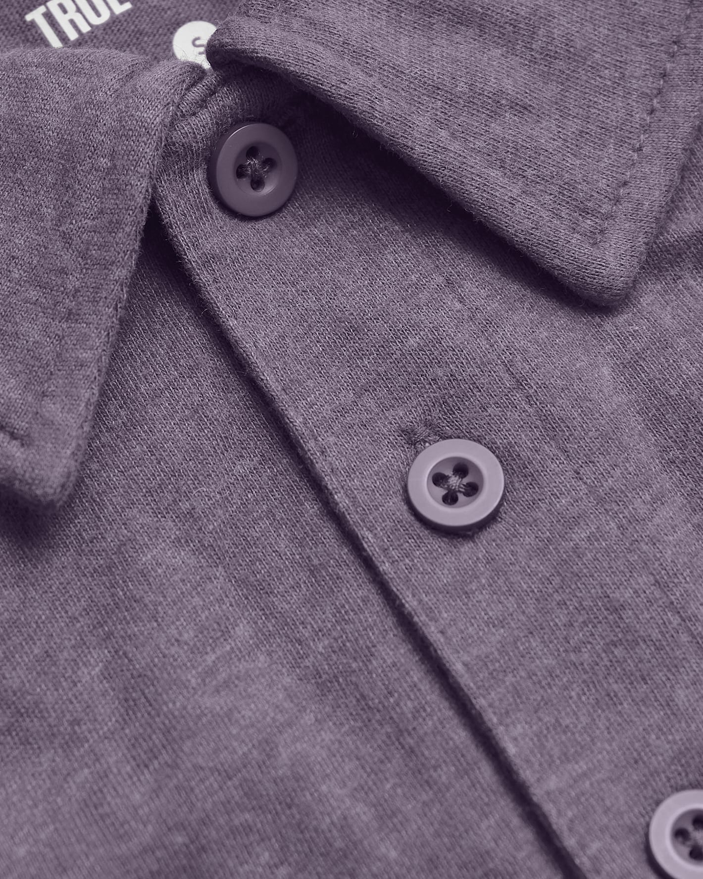 Dark Heather Amethyst Short Sleeve Polo