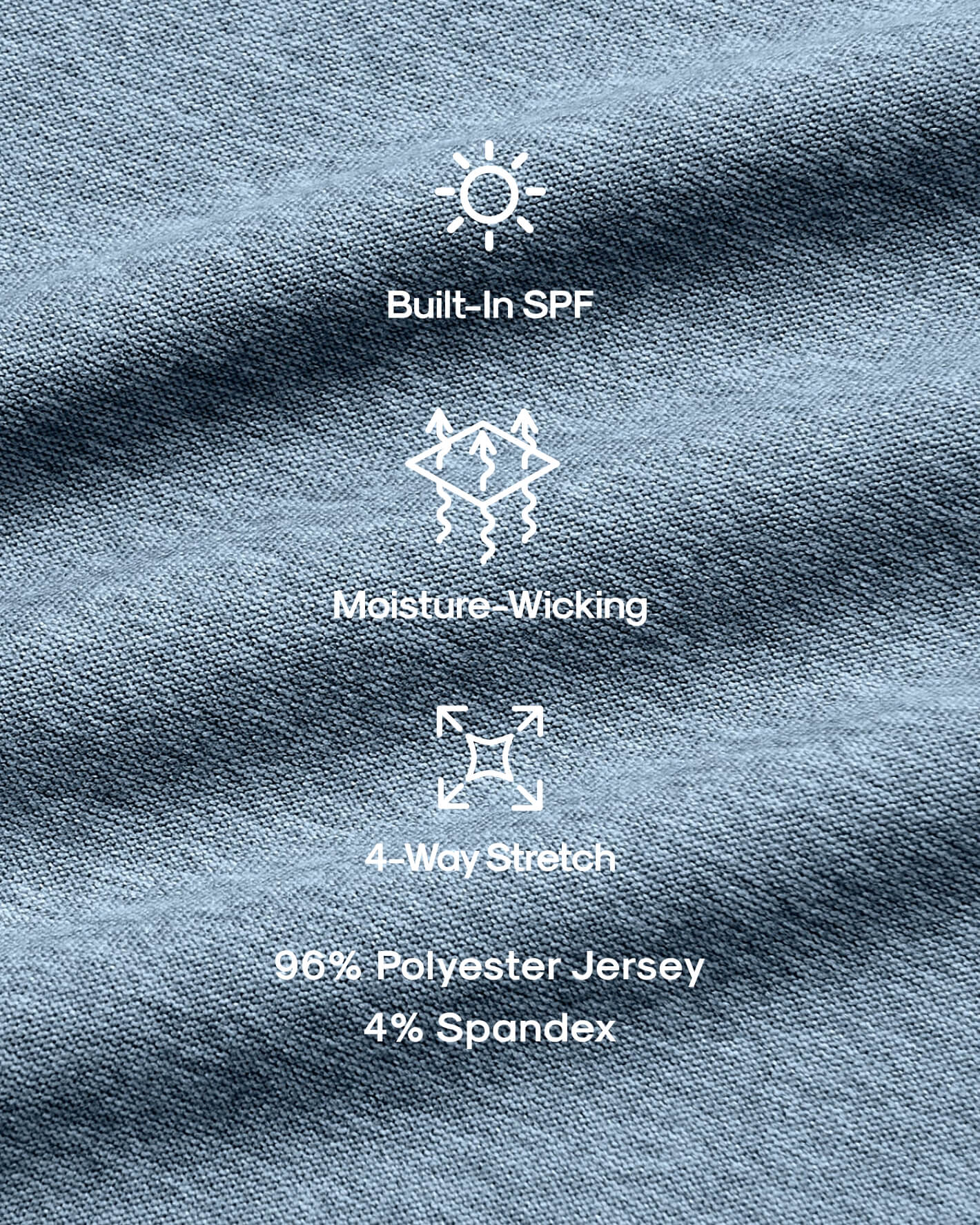 Heather Azul Active Crew Neck Tee