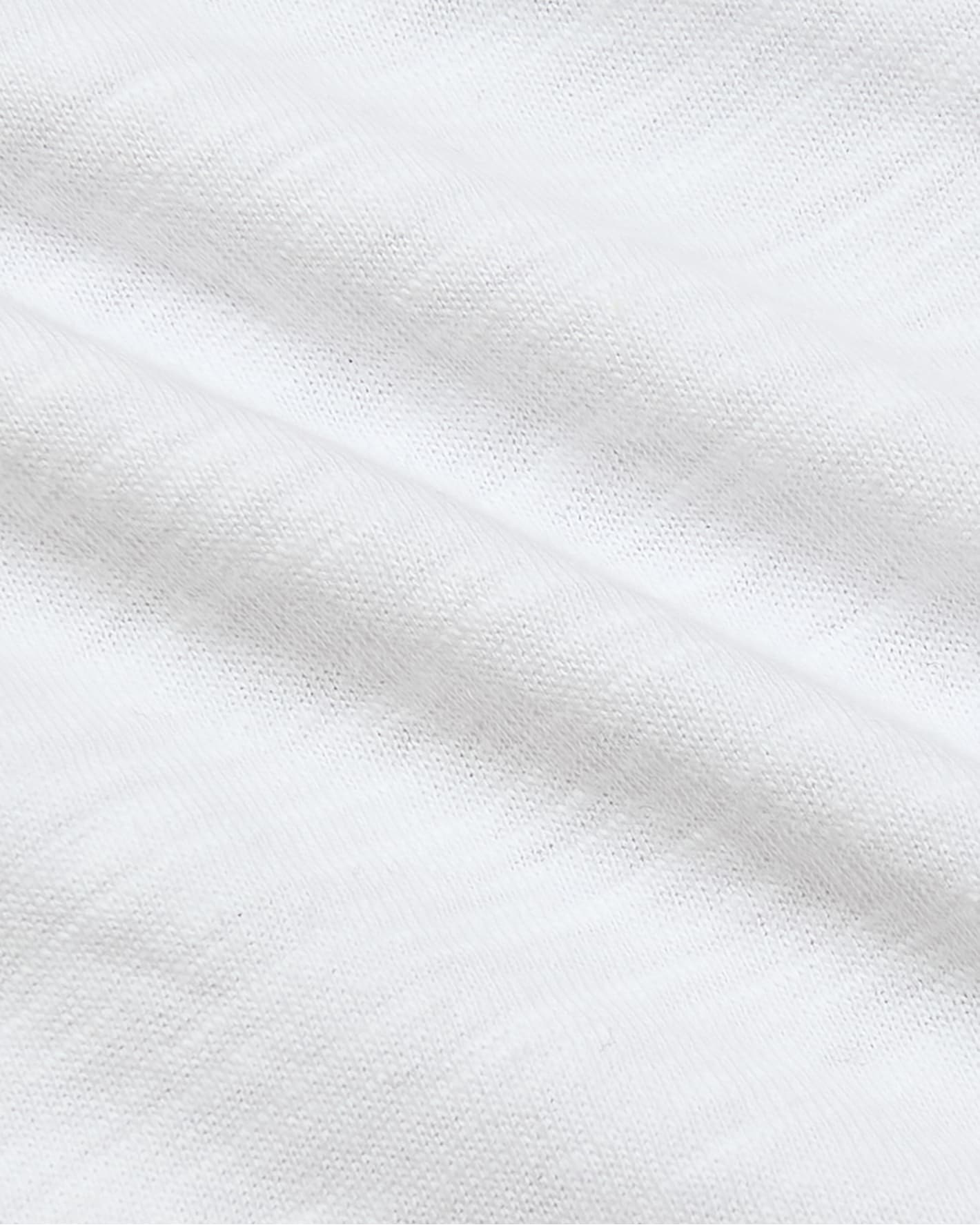 Womens White Relaxed Slub V-Neck Tee