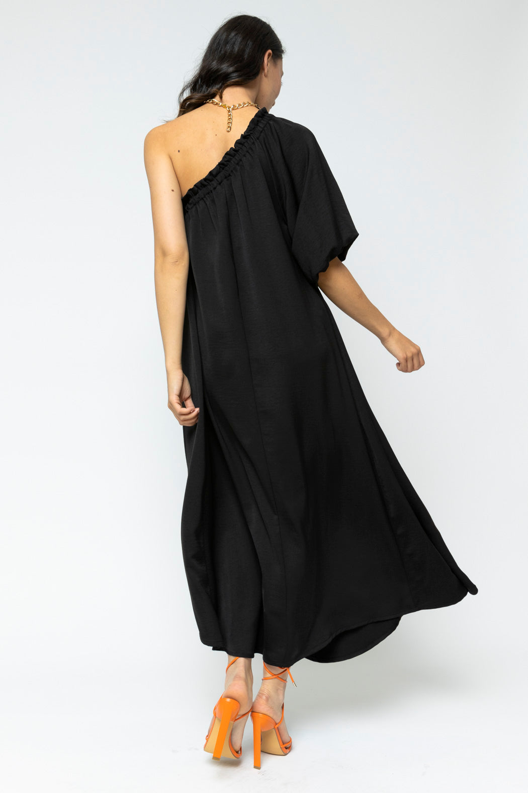 Black One Shoulder Dress - Final Sale