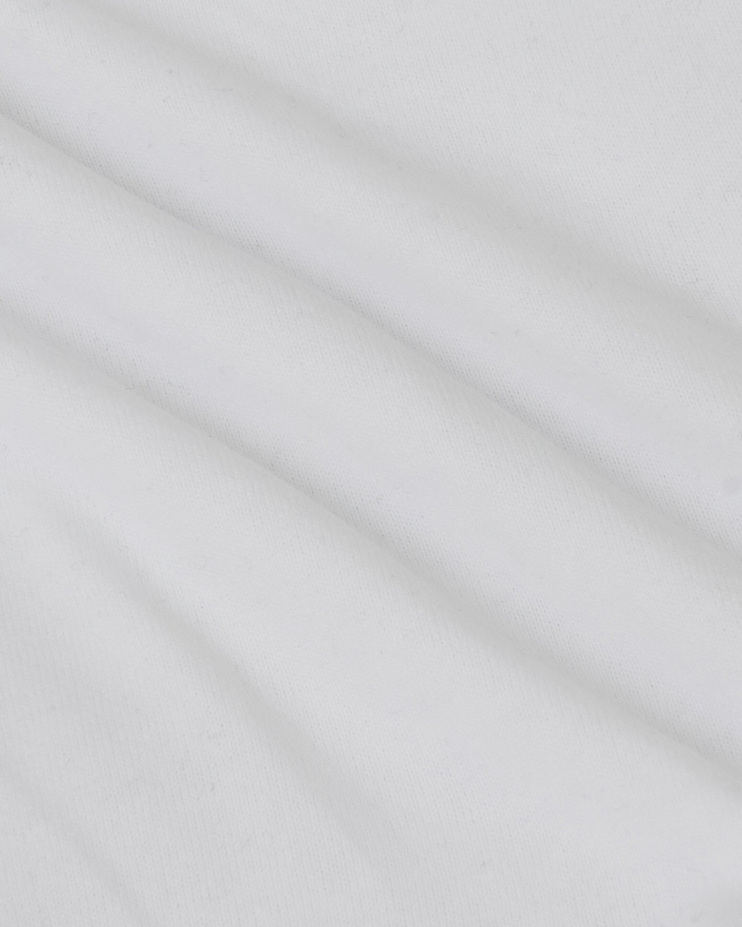 White Heavyweight Curved Hem Crew