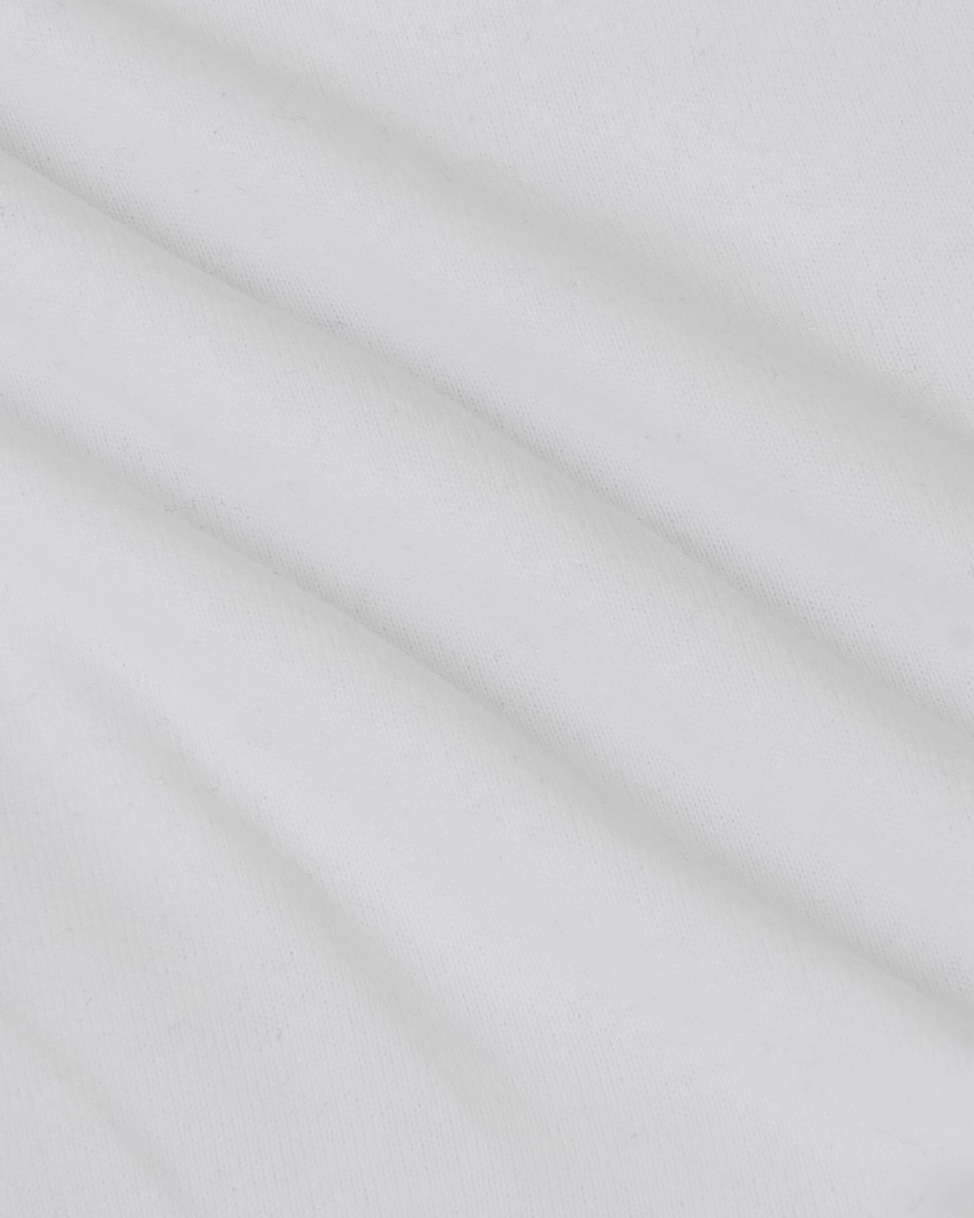 White Tall Heavyweight Curved Hem Crew