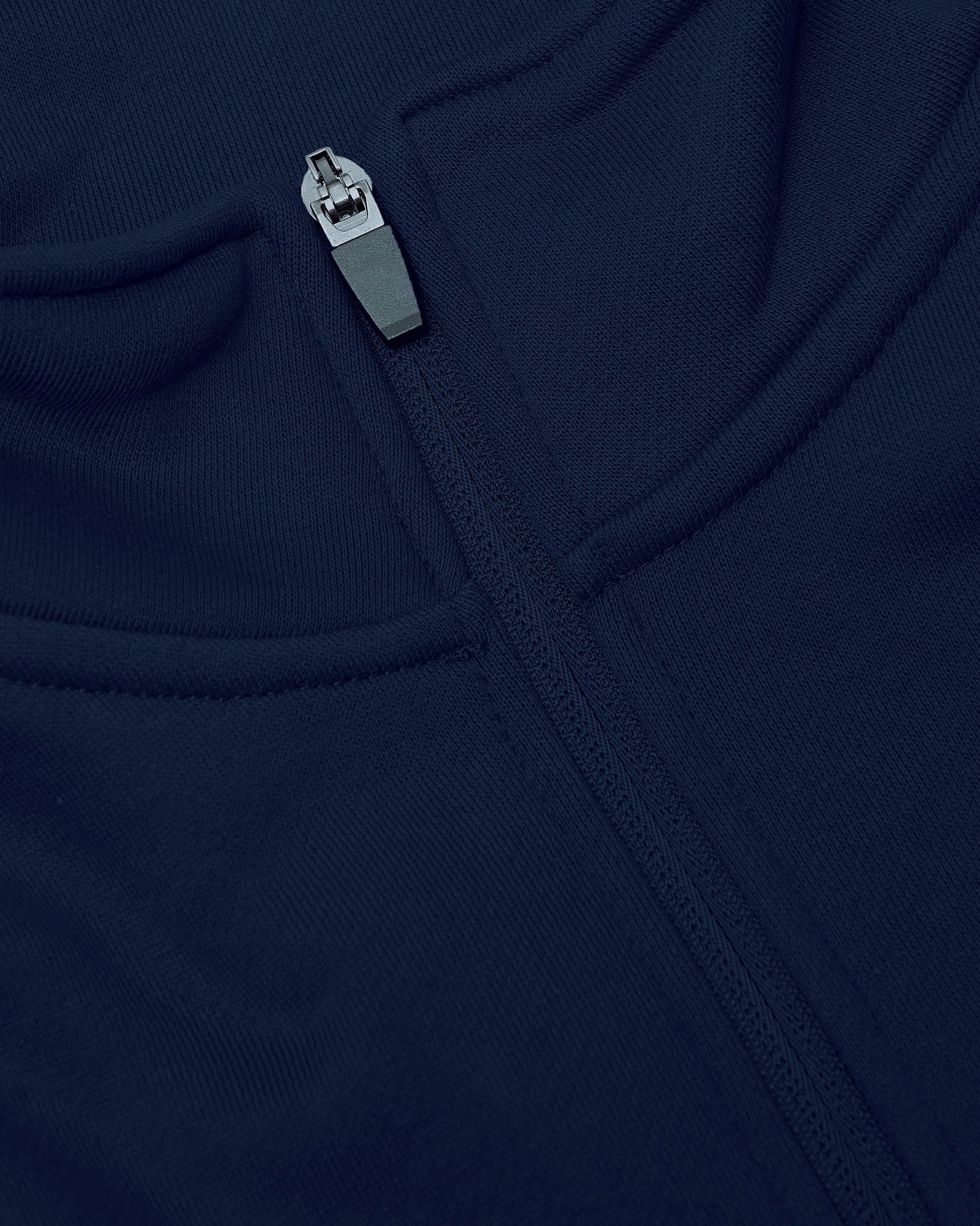 Navy Quarter Zip Fleece Sweatshirt