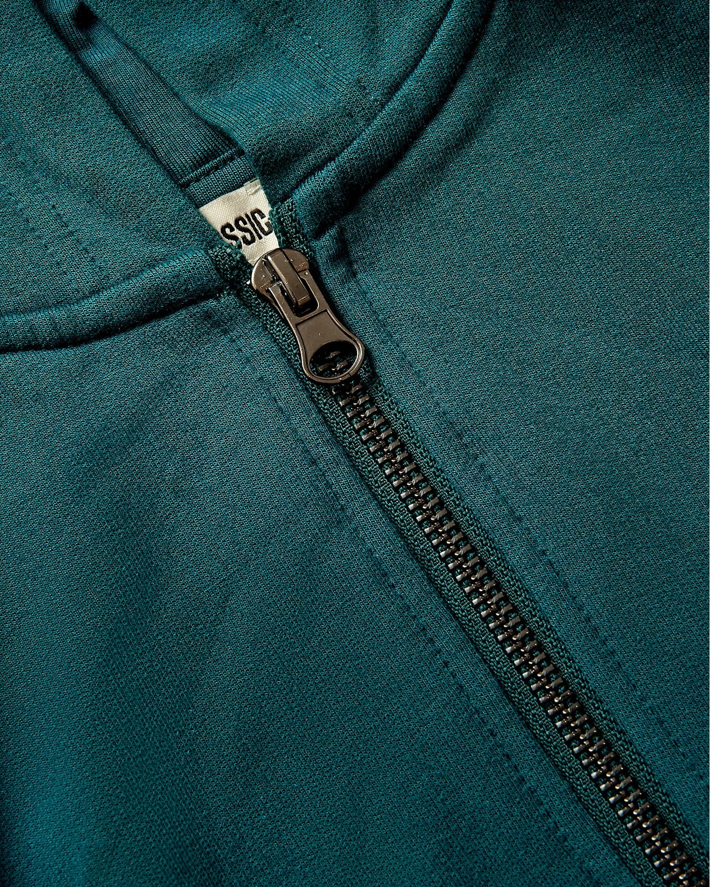 Girls Deep Emerald Cropped Zip Hoodie