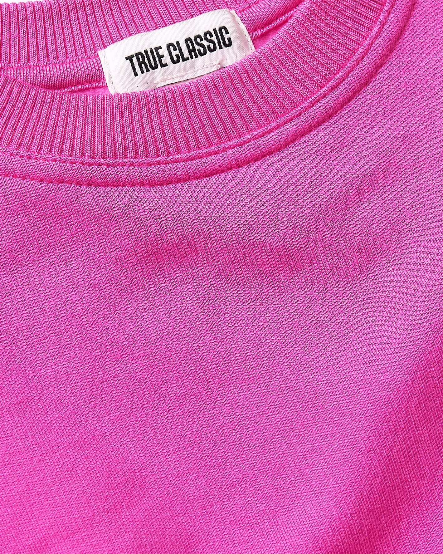 Girls Electric Fuchsia Slouch Pullover Crew
