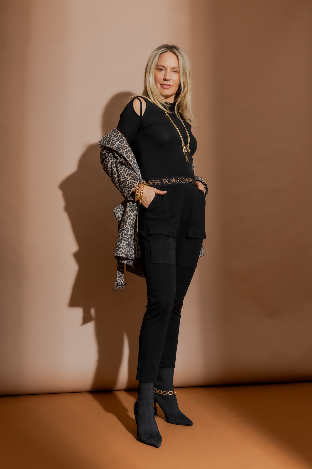 Black Tencel Cargo Pant