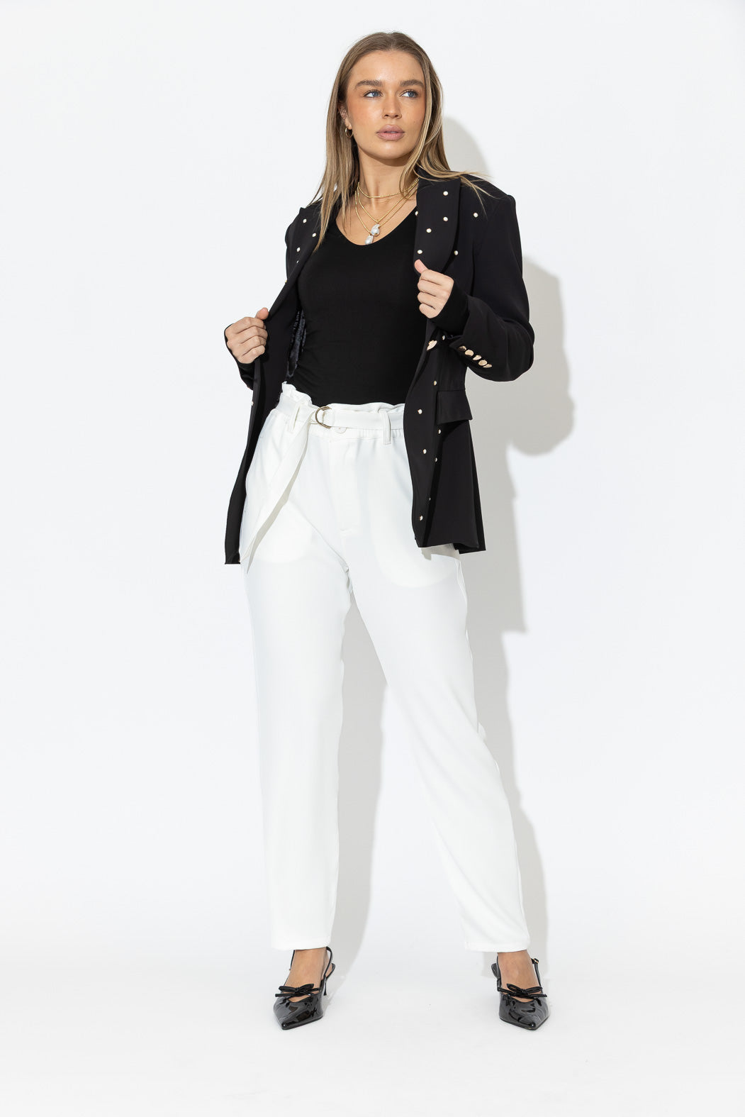 Black Euro Pearl Mia Blazer
