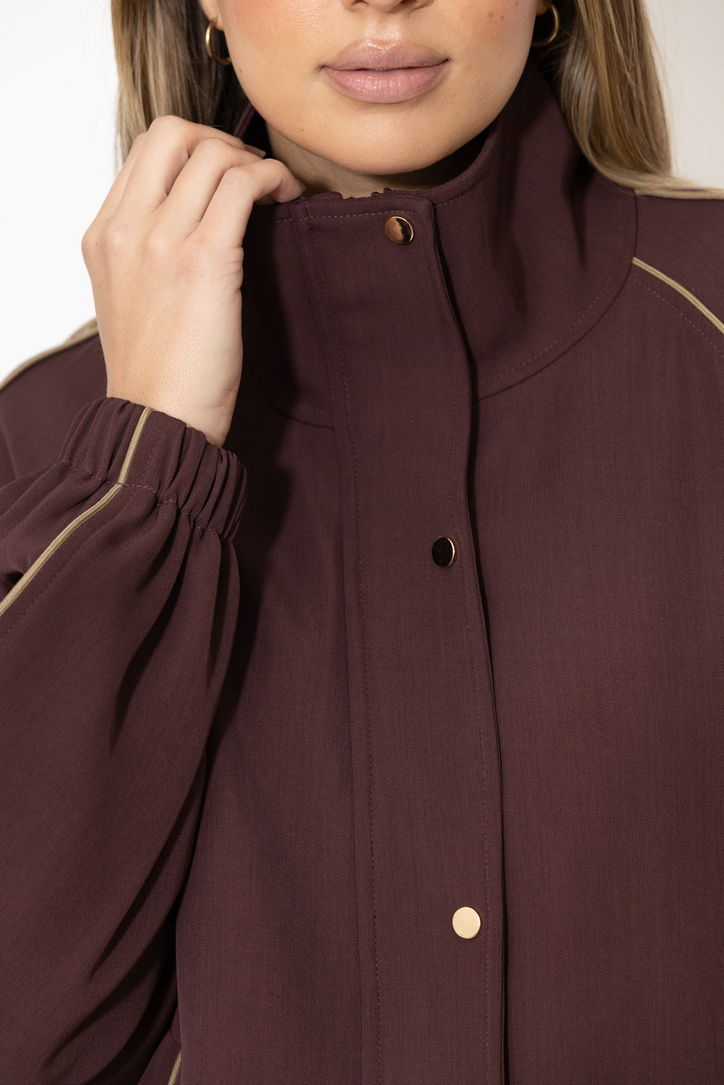 Burgundy Lustra Athleisure Jacket