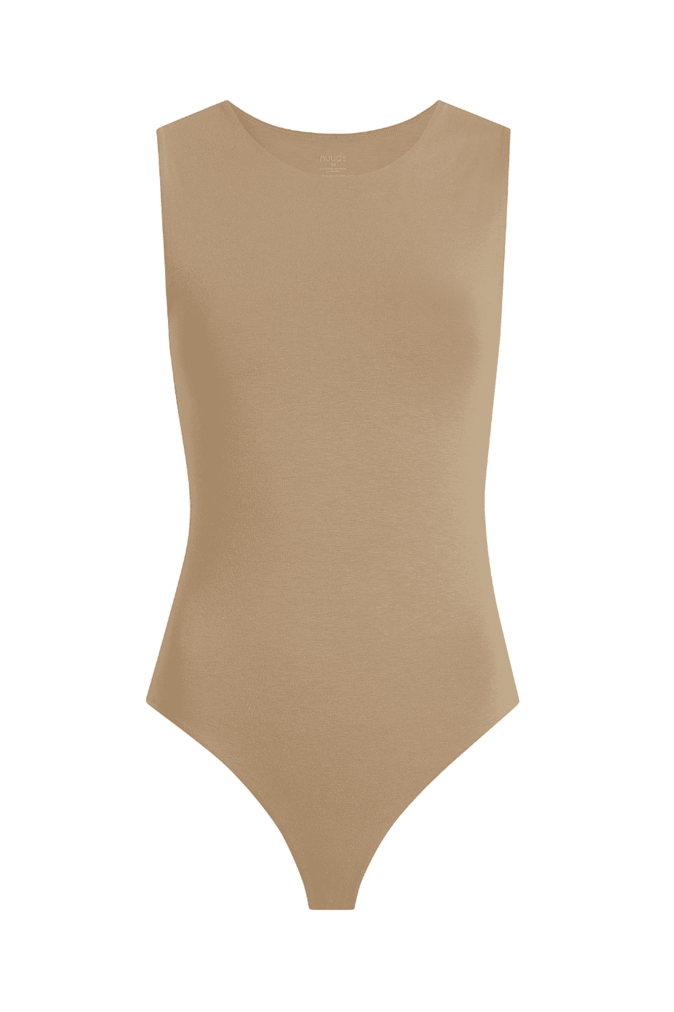 Cotton Stretch Classic Crewneck Tank Bodysuit | Oat