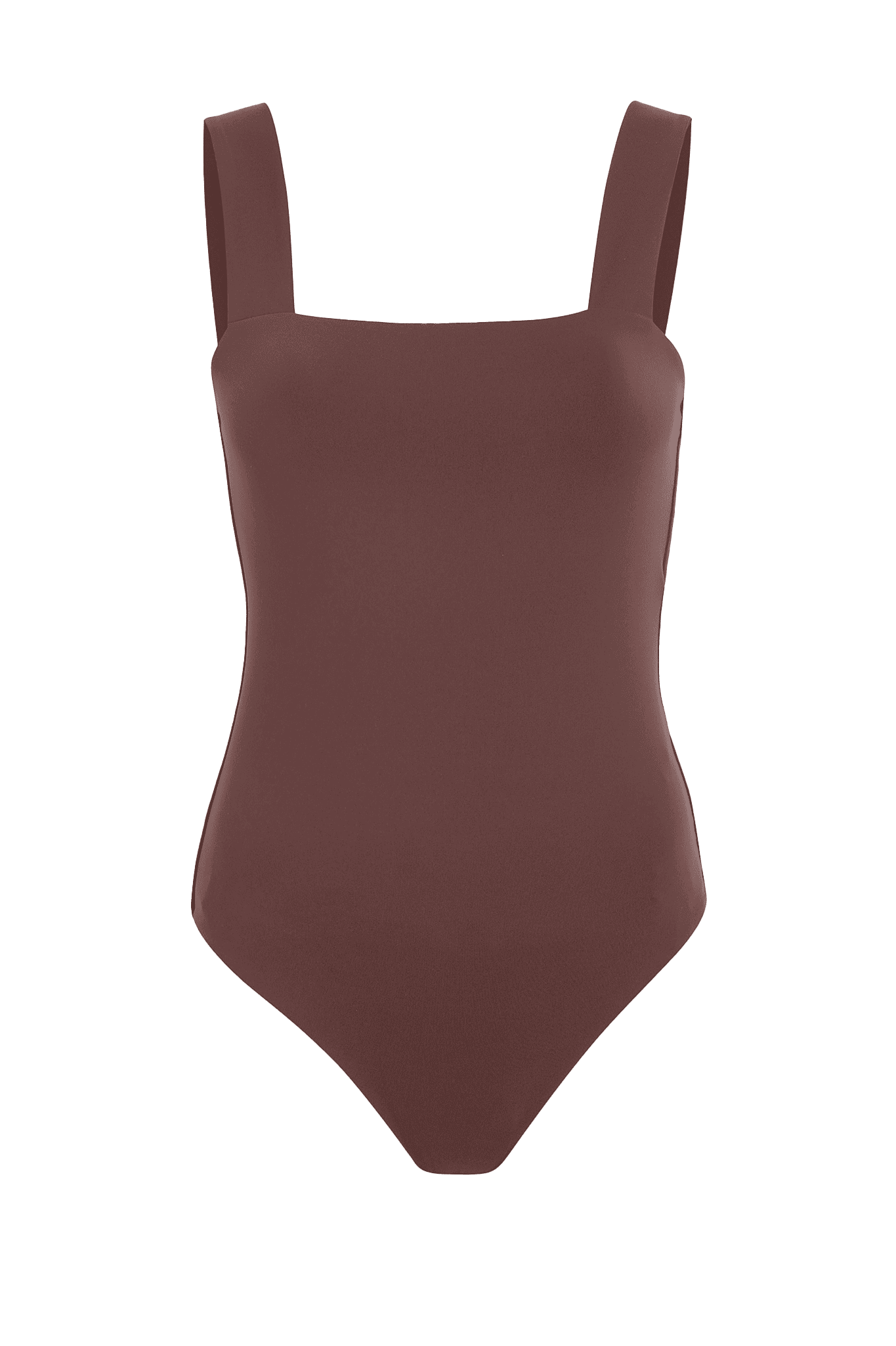 Square Neck Tank Bodysuit | Coffee