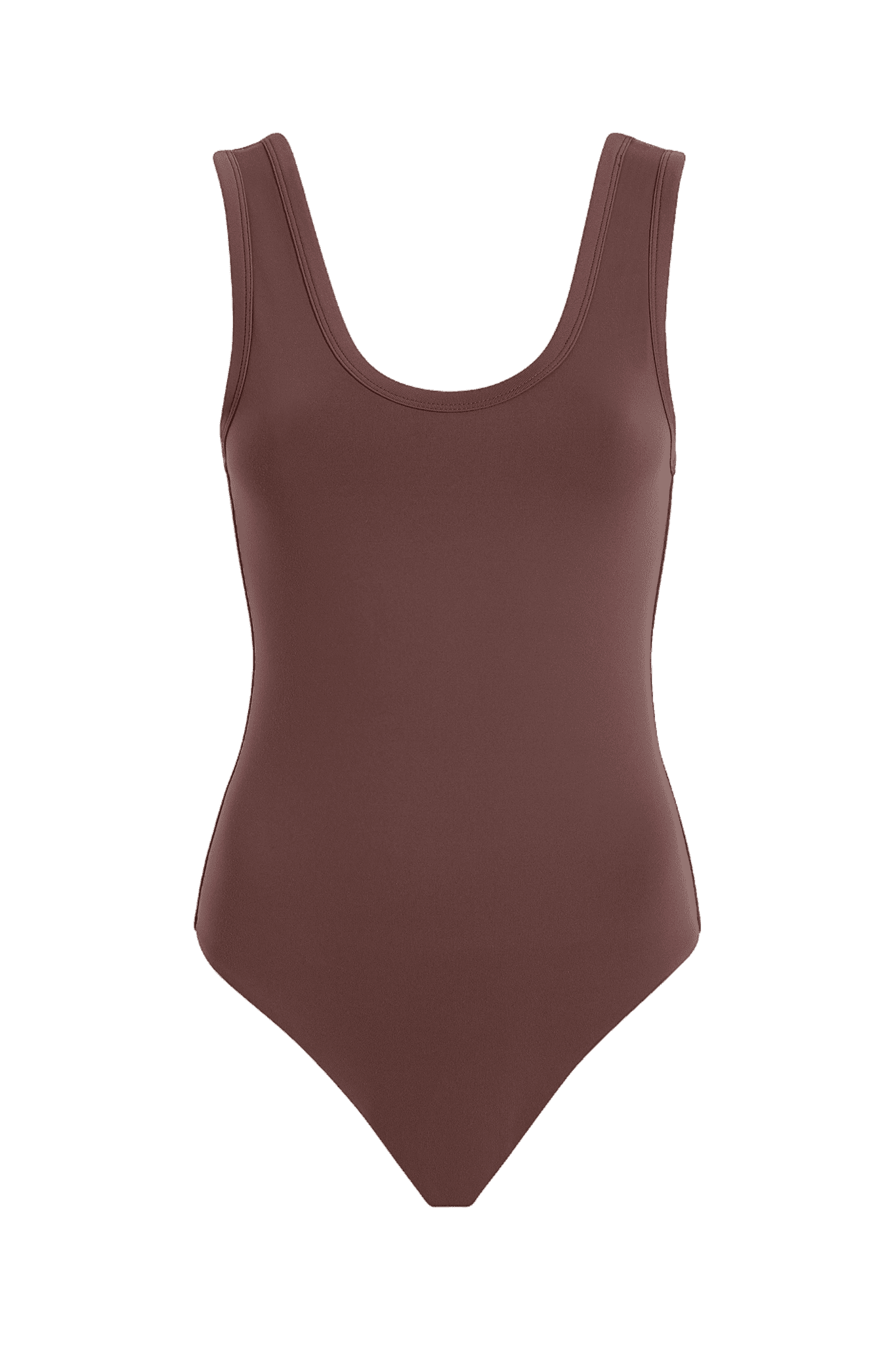 Seamless Scoop Tank Bodysuit | Coffee