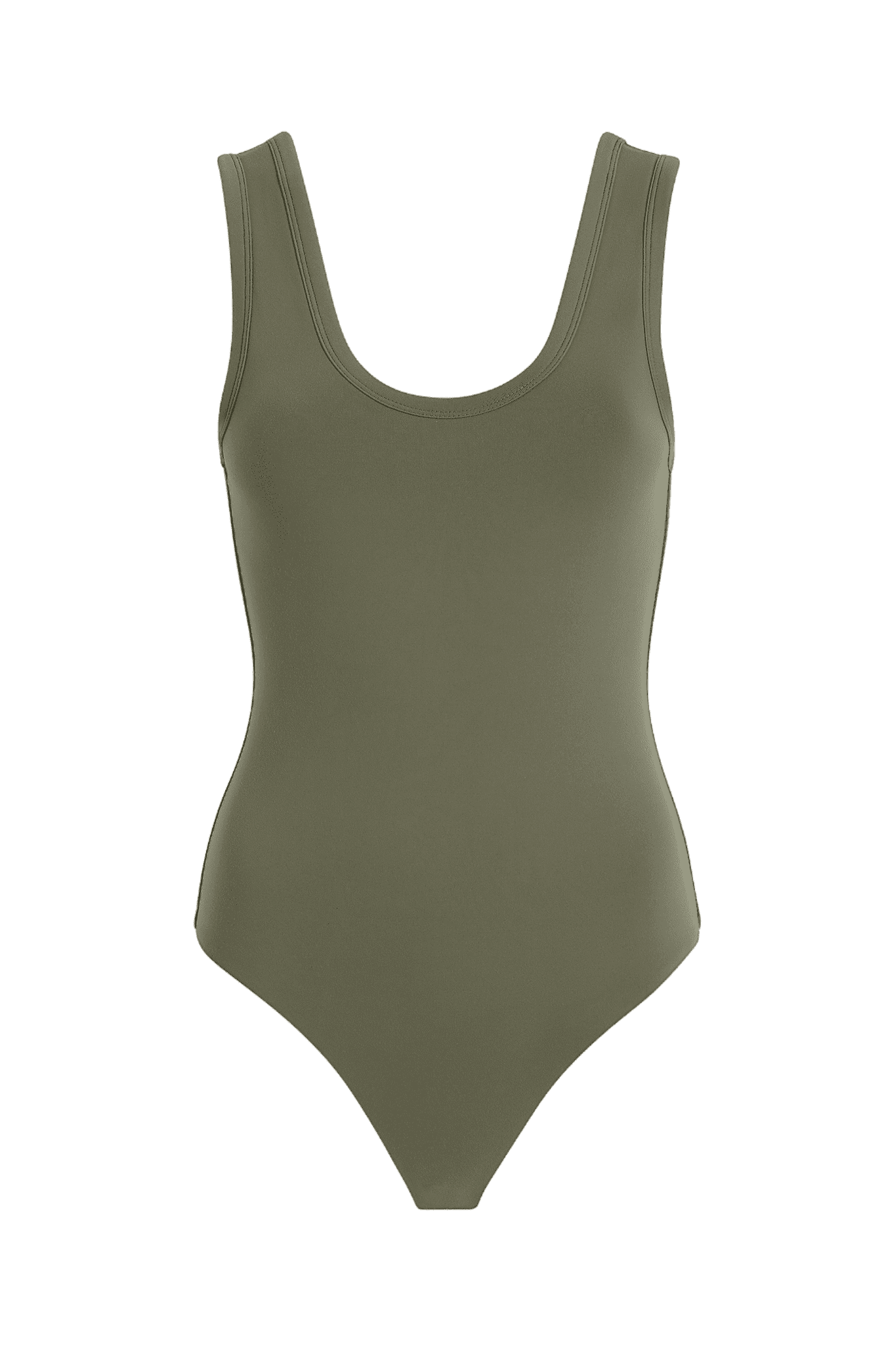 Seamless Scoop Tank Bodysuit | Olive