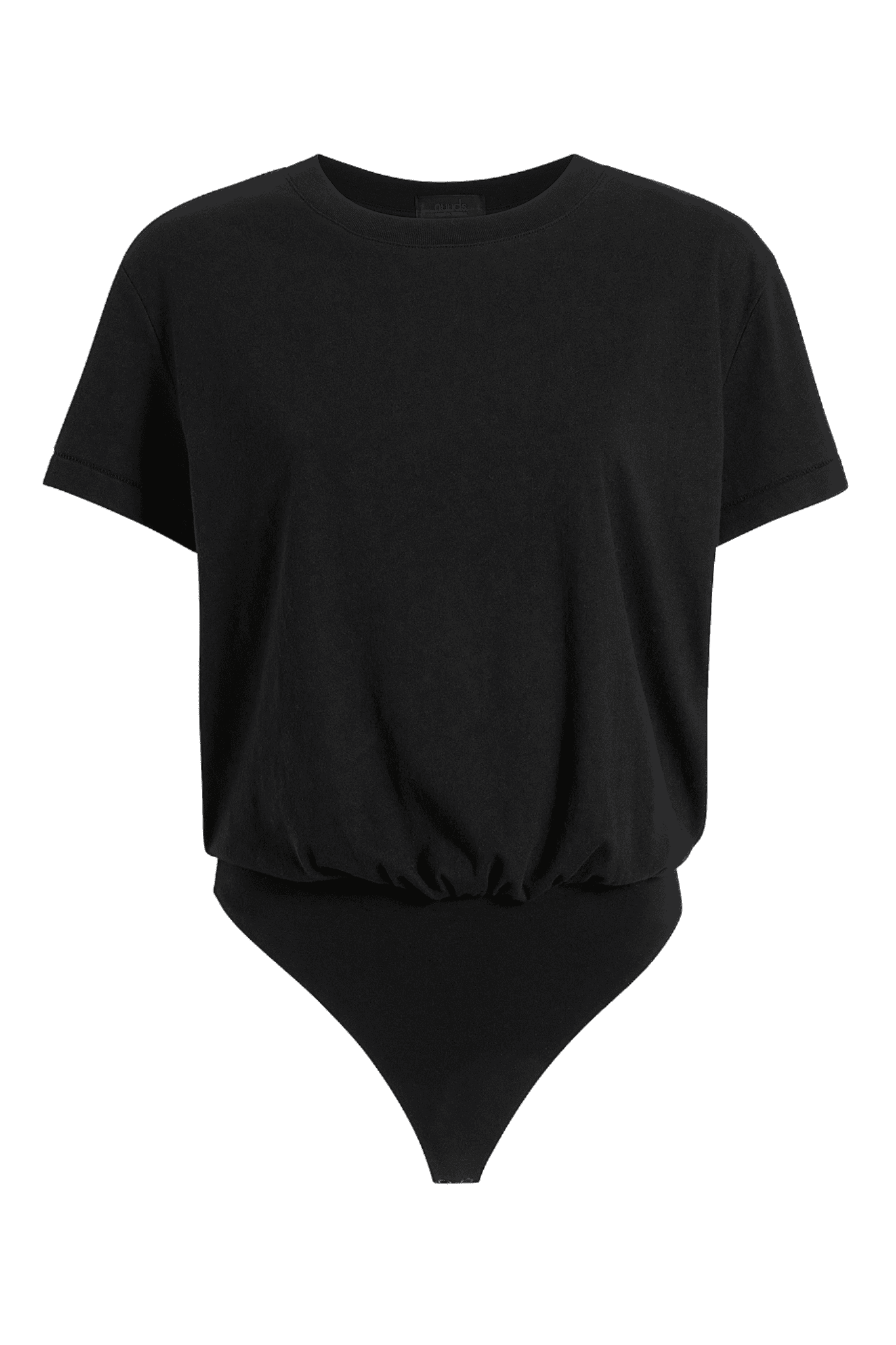 Soft Cotton Everyday T-Shirt Bodysuit | Black