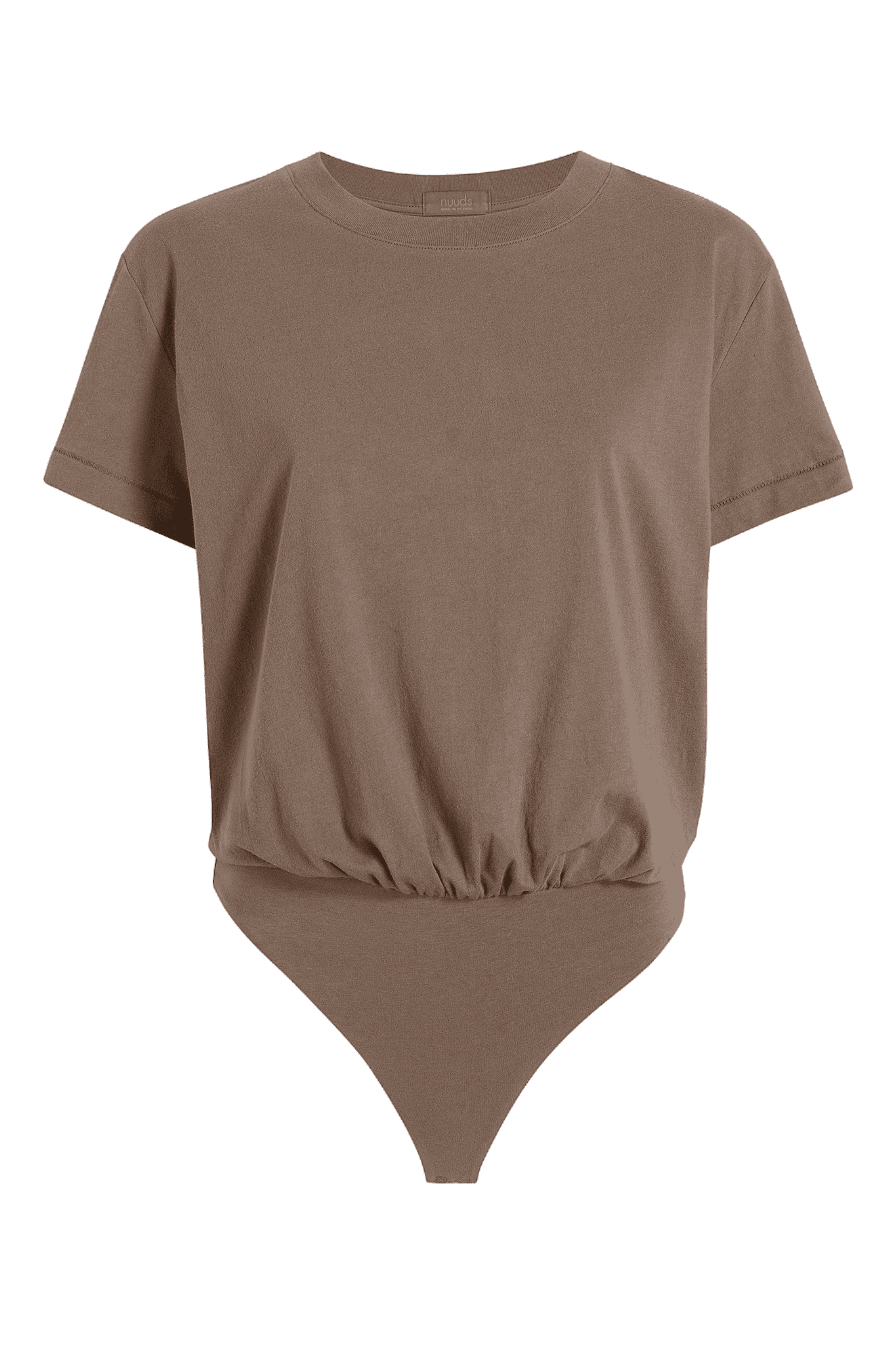 Soft Cotton Everyday T-Shirt Bodysuit | Mocha