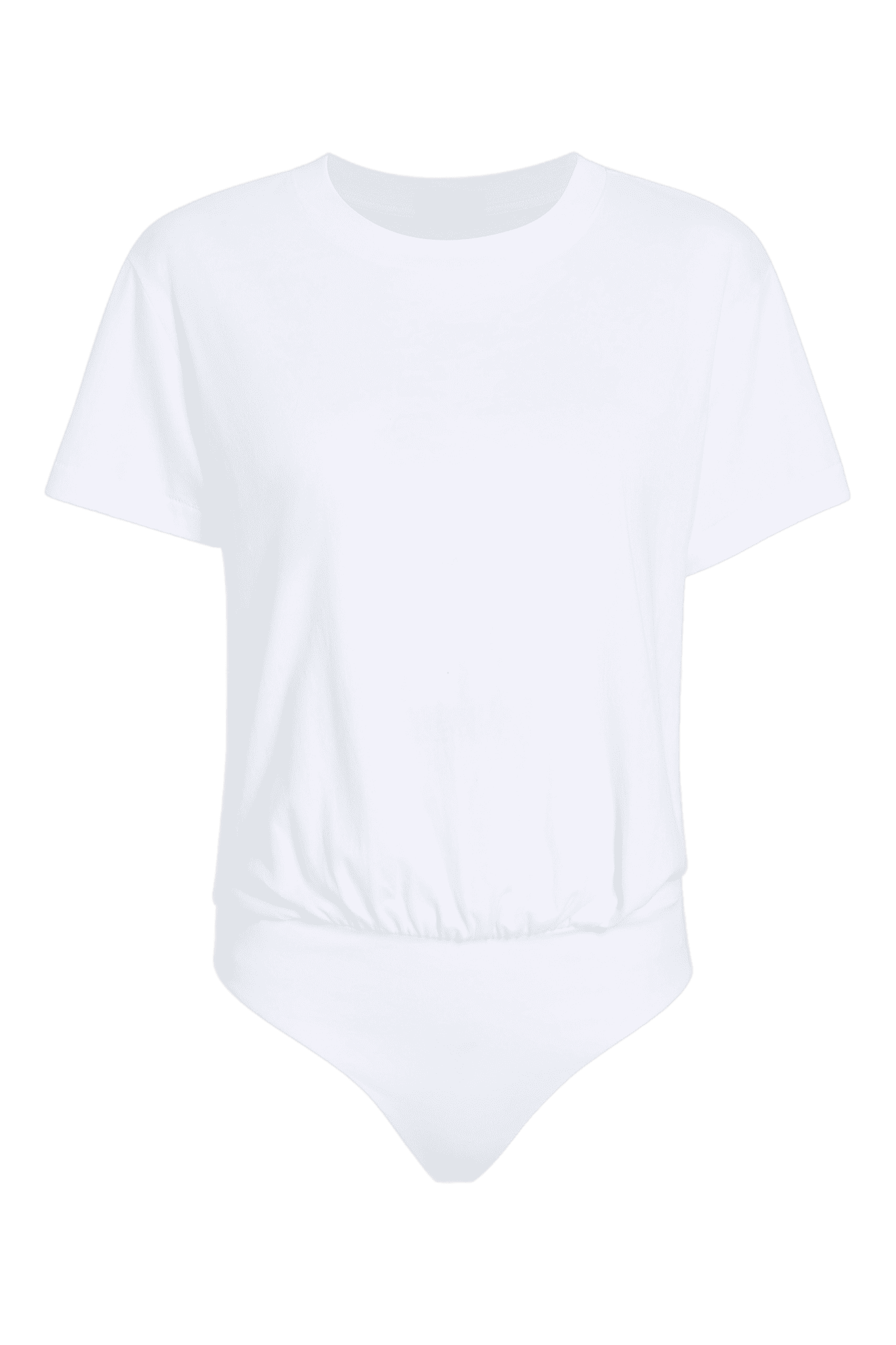 Soft Cotton Everyday T-Shirt Bodysuit | White