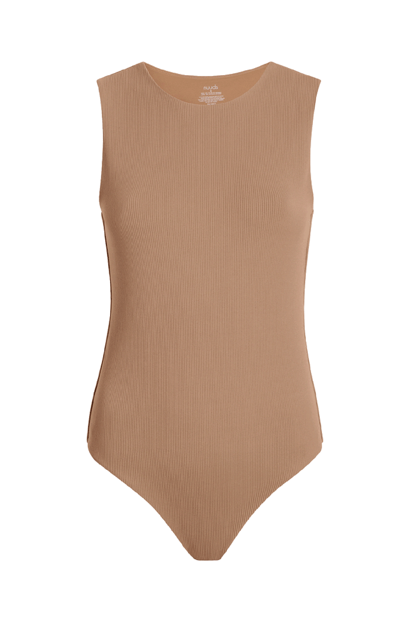 Ribbed Crewneck Tank Bodysuit | Cinnamon