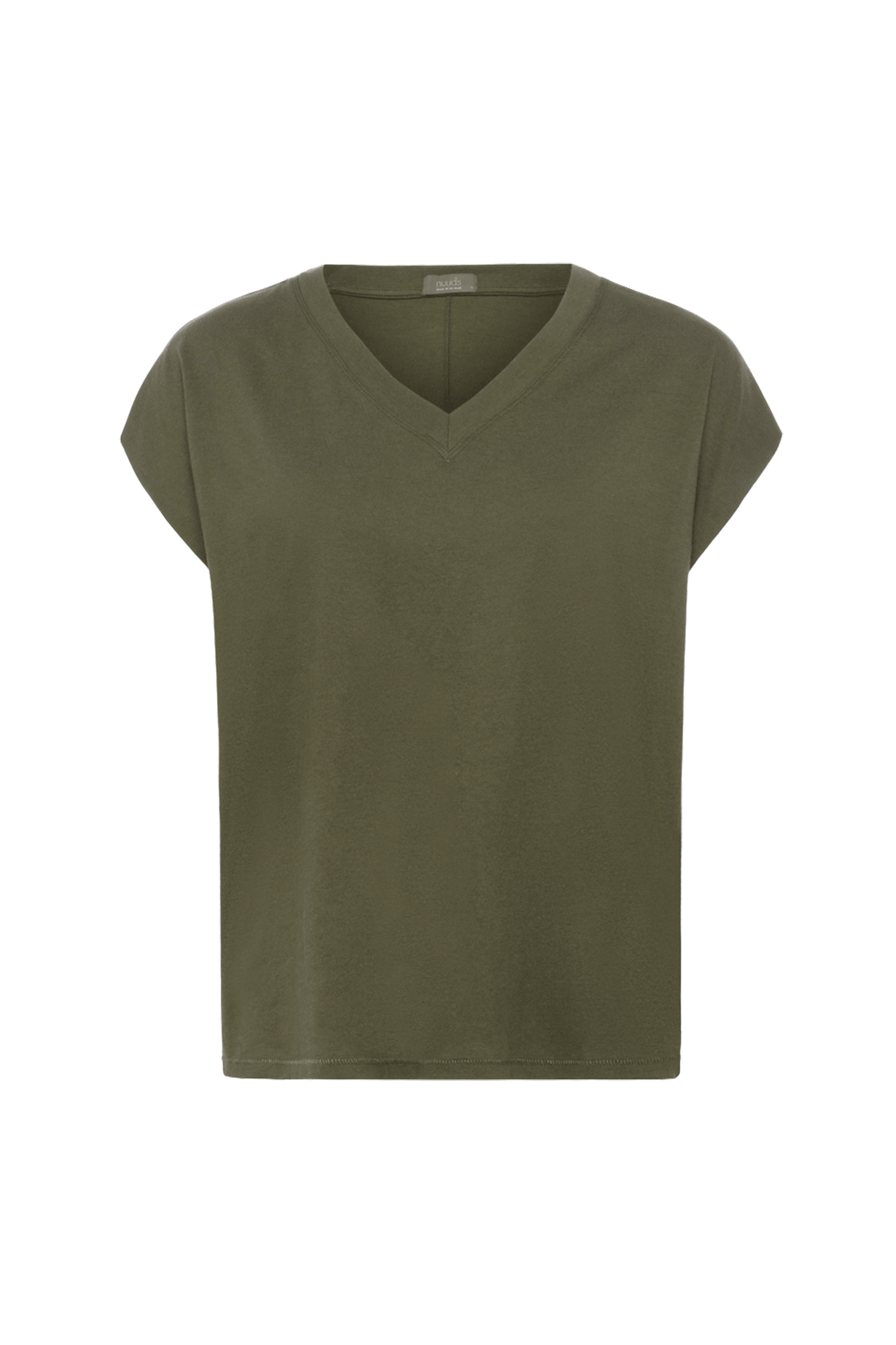 Soft Cotton V-Neck Muscle Tee | Darkest Olive
