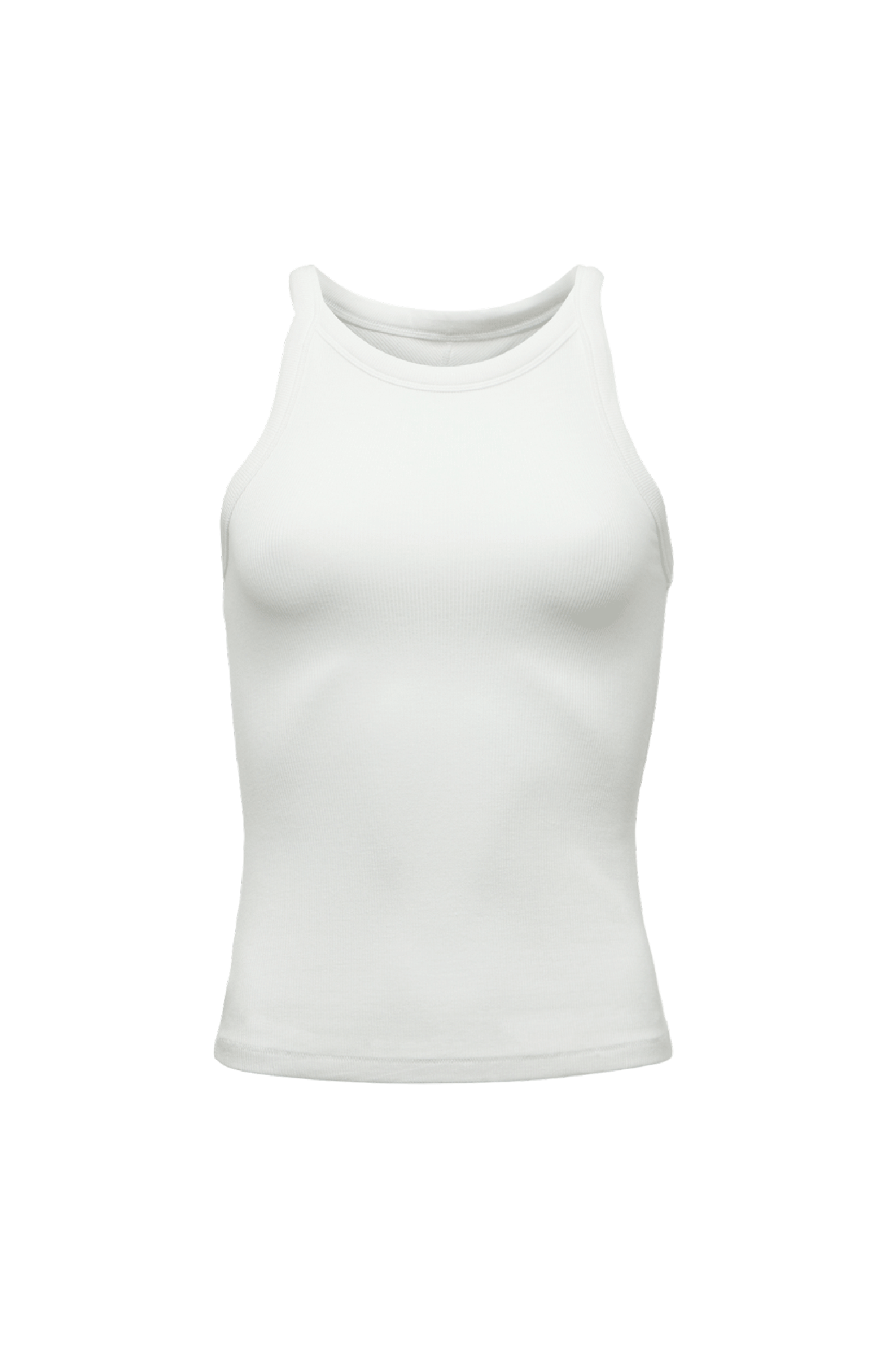 Slinky Rib Racer Tank | White