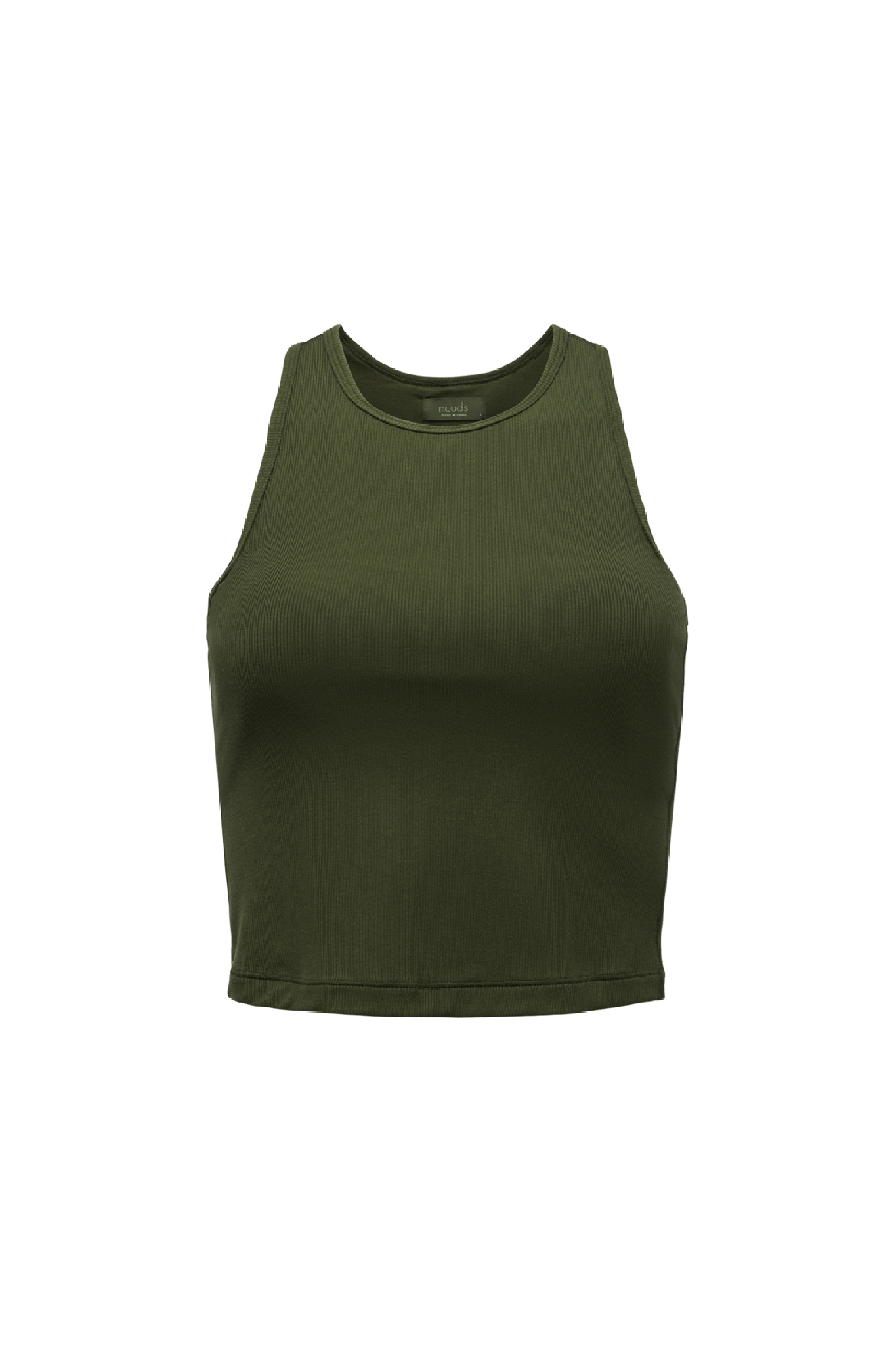 Sporty Rib Racer Tank | Darkest Olive