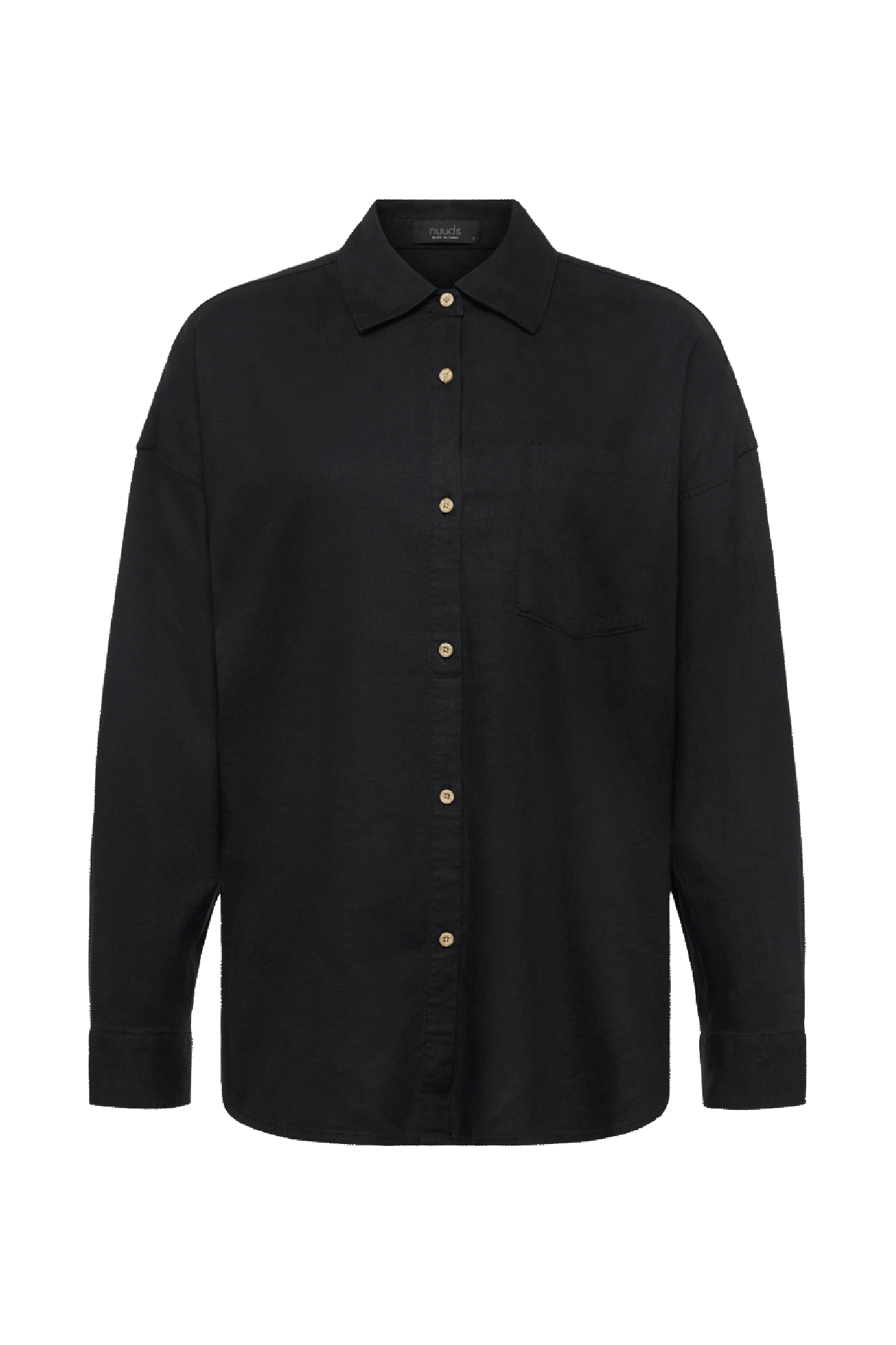 Linen Boyfriend Shirt | Black