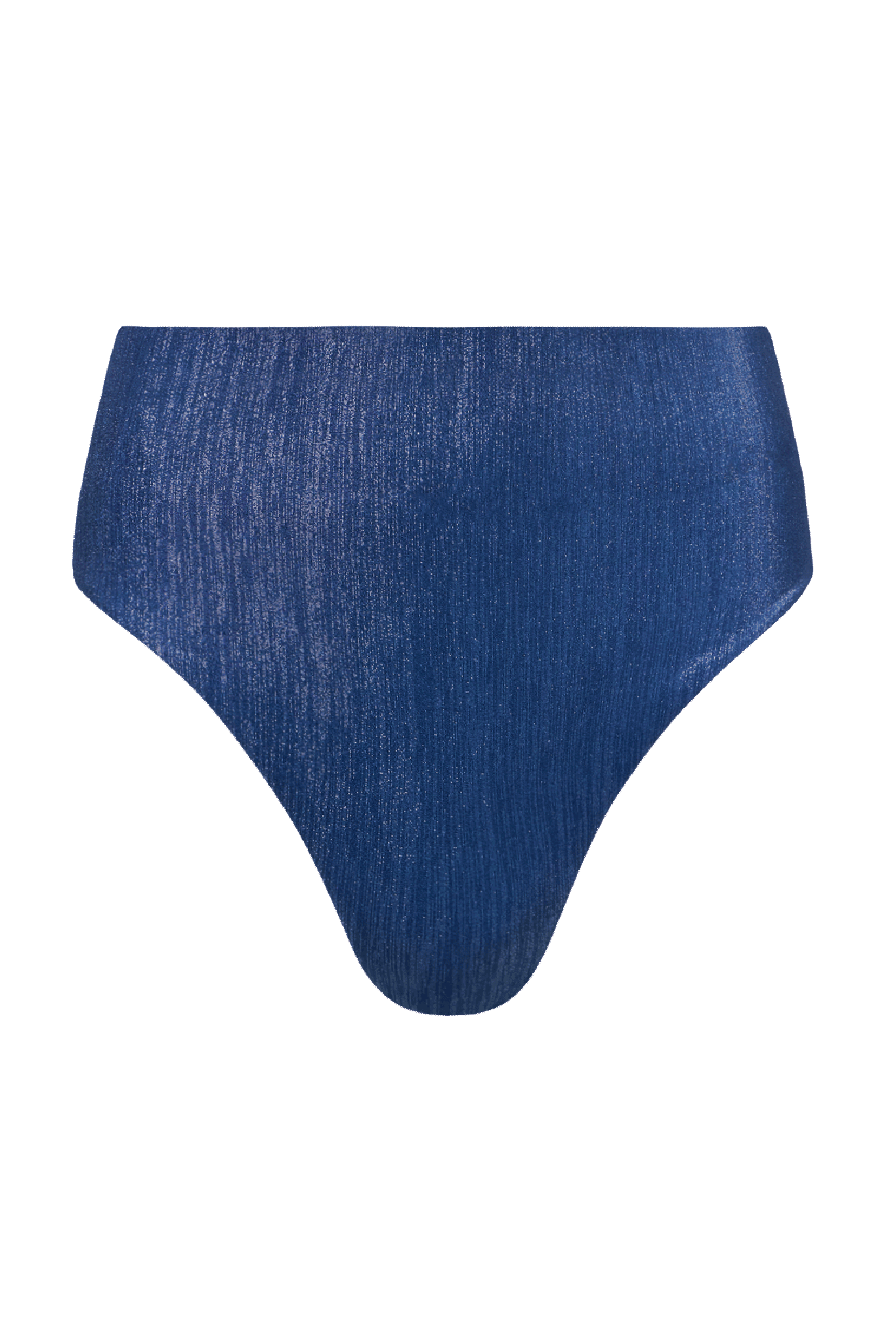 Shimmer High Waist Bikini Bottom | Navy