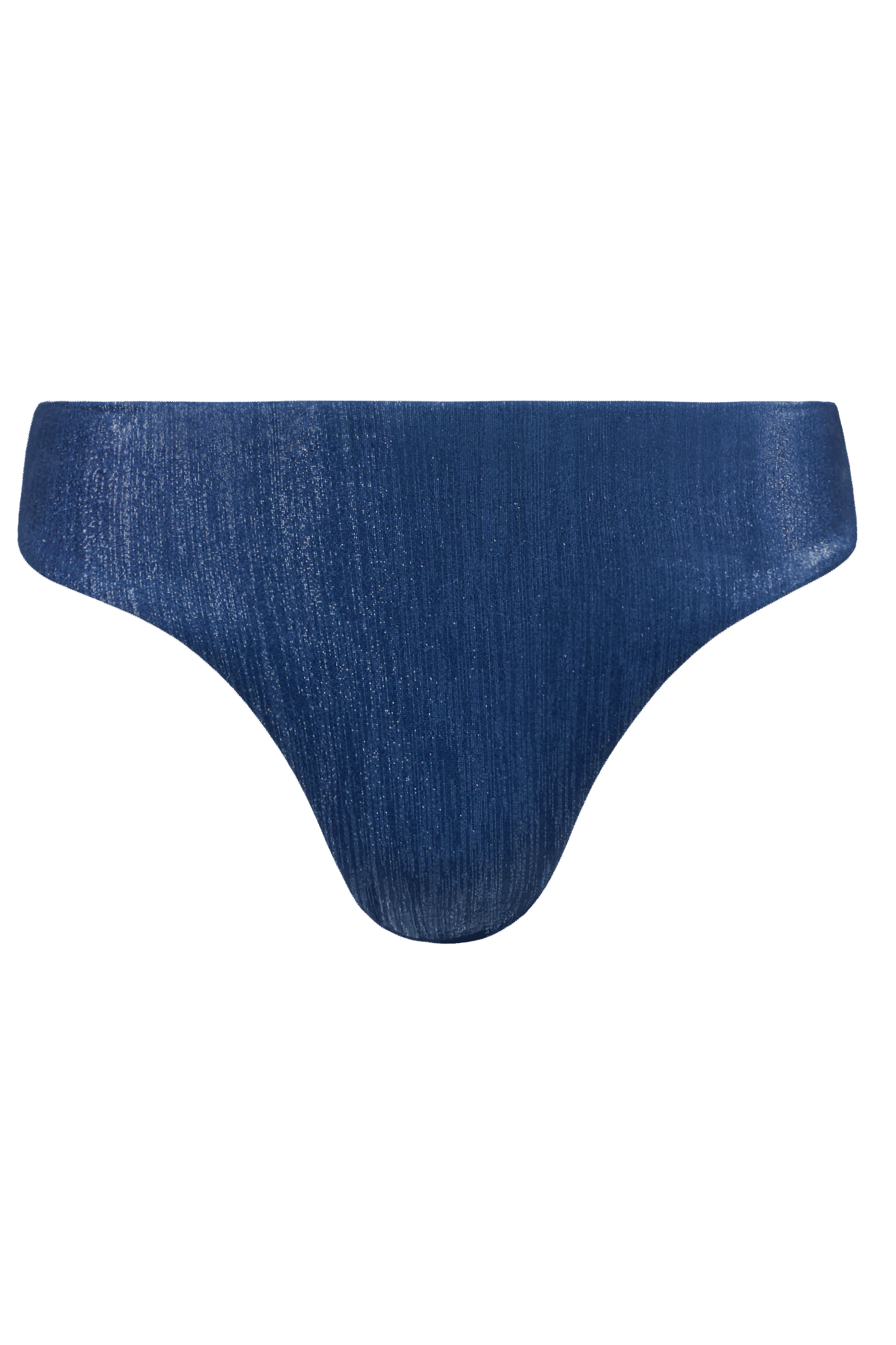 Shimmer Low Waist Bikini Bottom | Navy