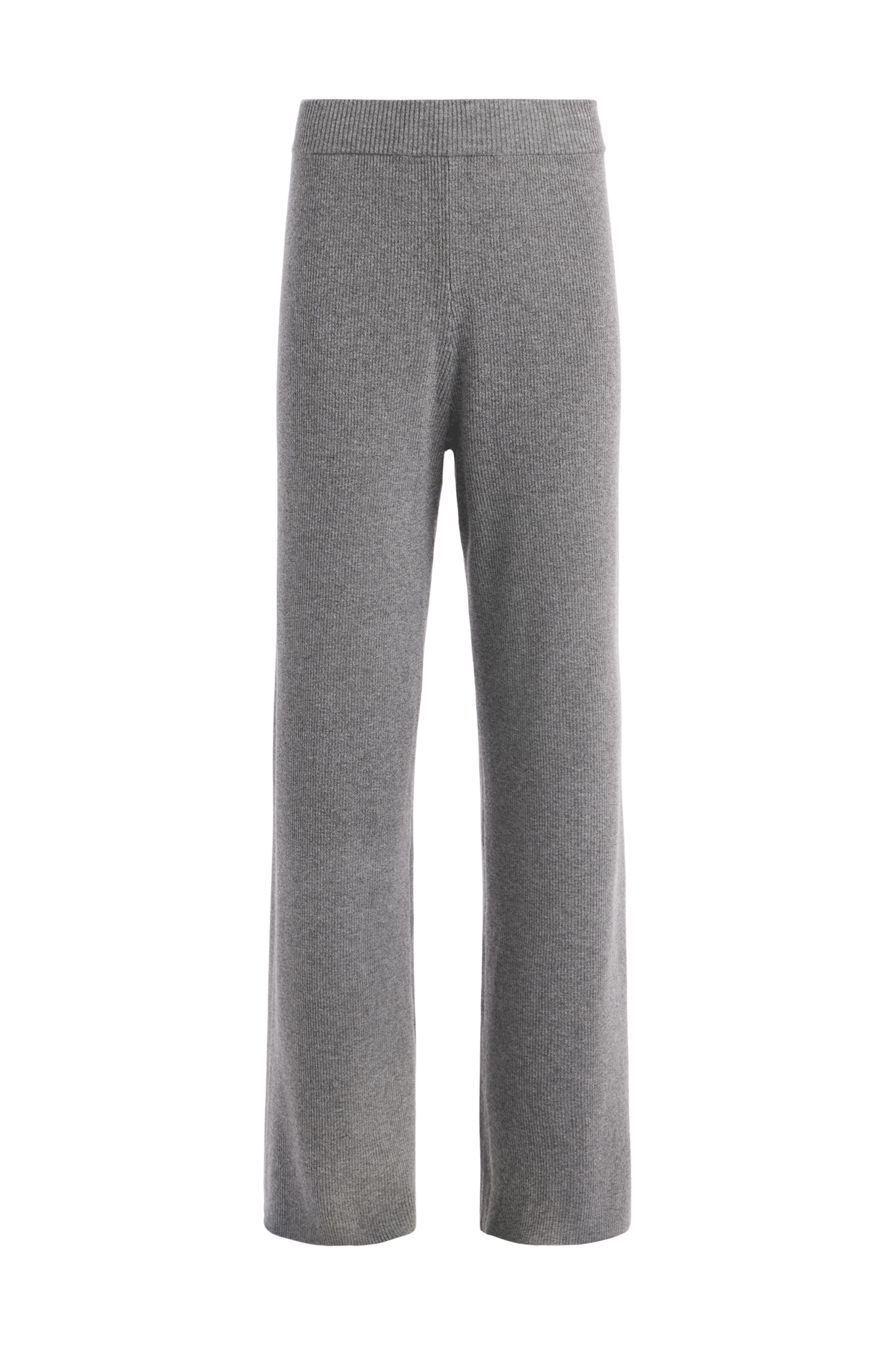 Ribbed Sweater Wide Leg Pant | Charcoal