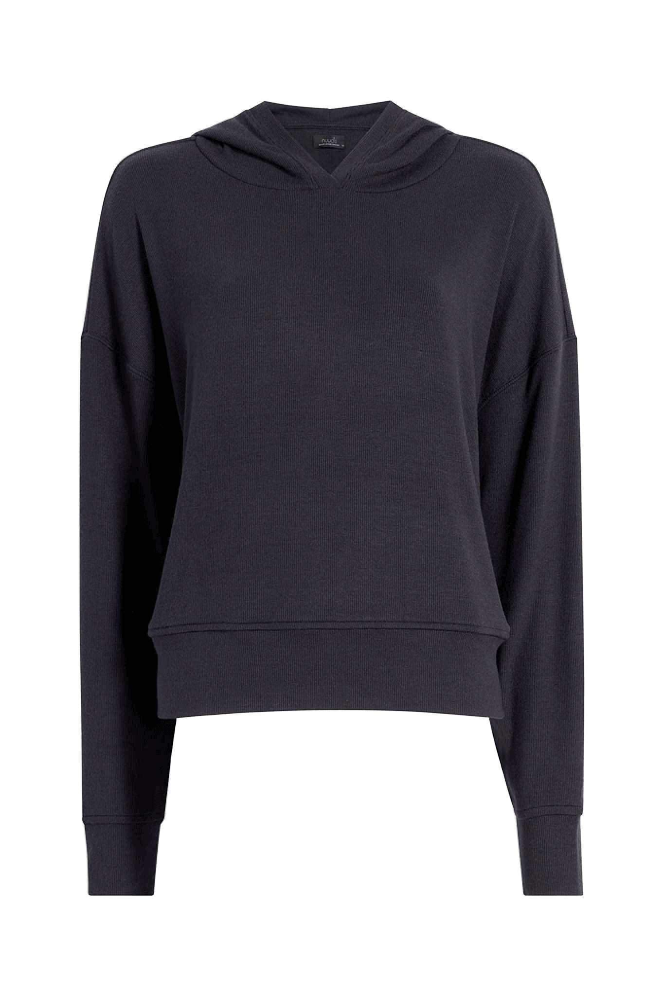 Slinky Rib Hoodie | Black