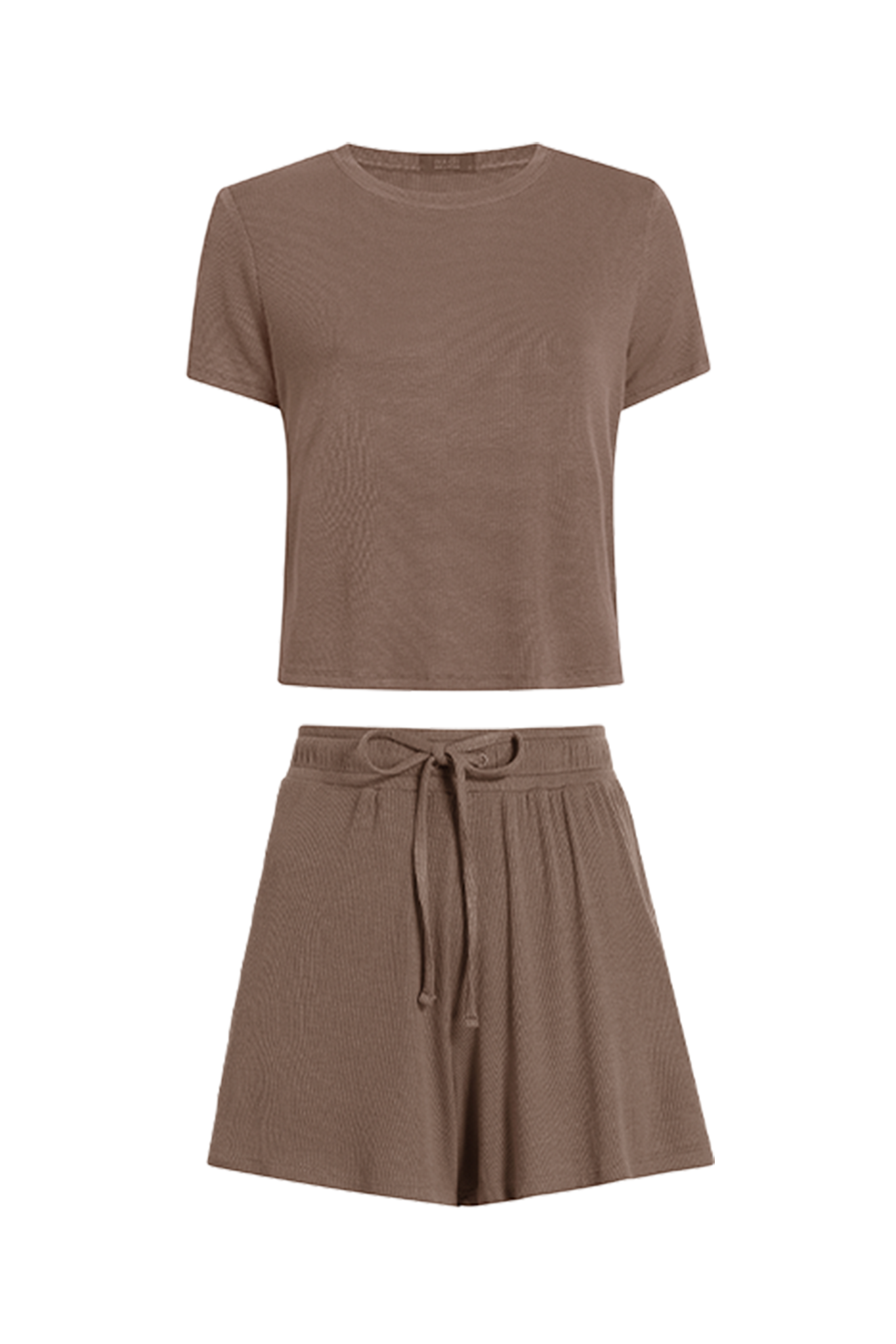 Ribbed Pajama Short Set | Mocha