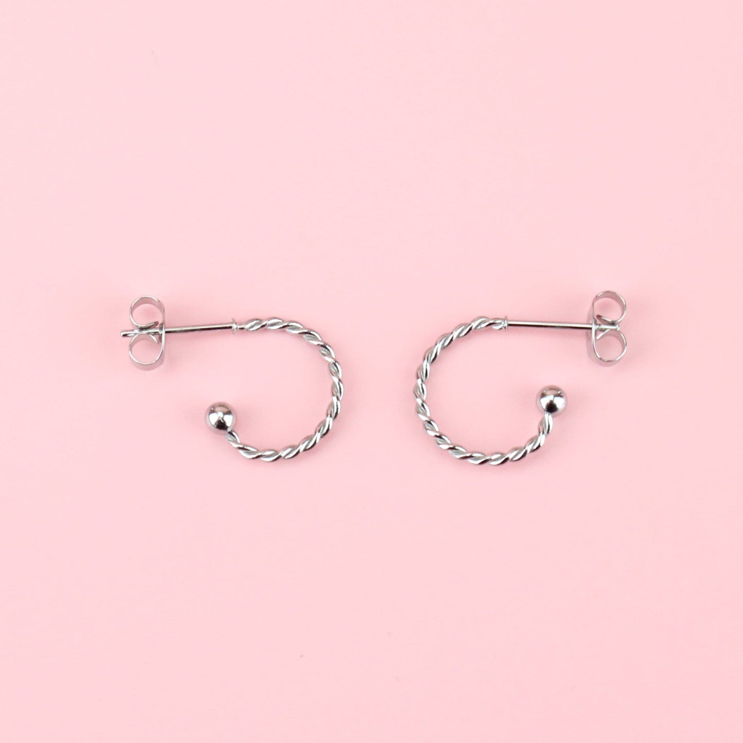Tiny Twisted Hoop Earrings