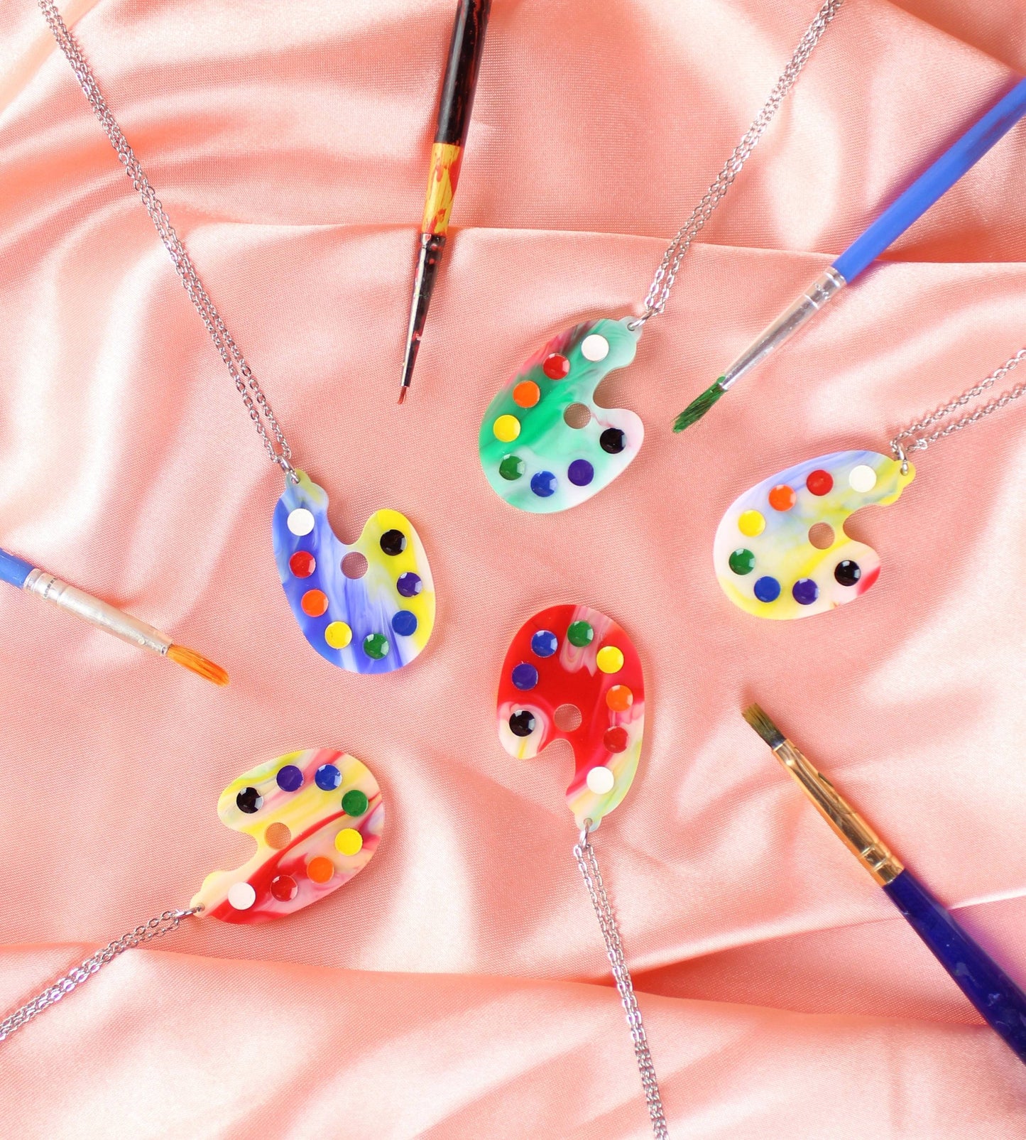 This Is An Art Palette Necklace