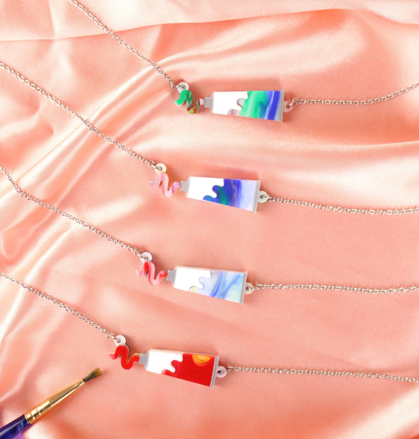 This Is An Art Paint Tube Necklace